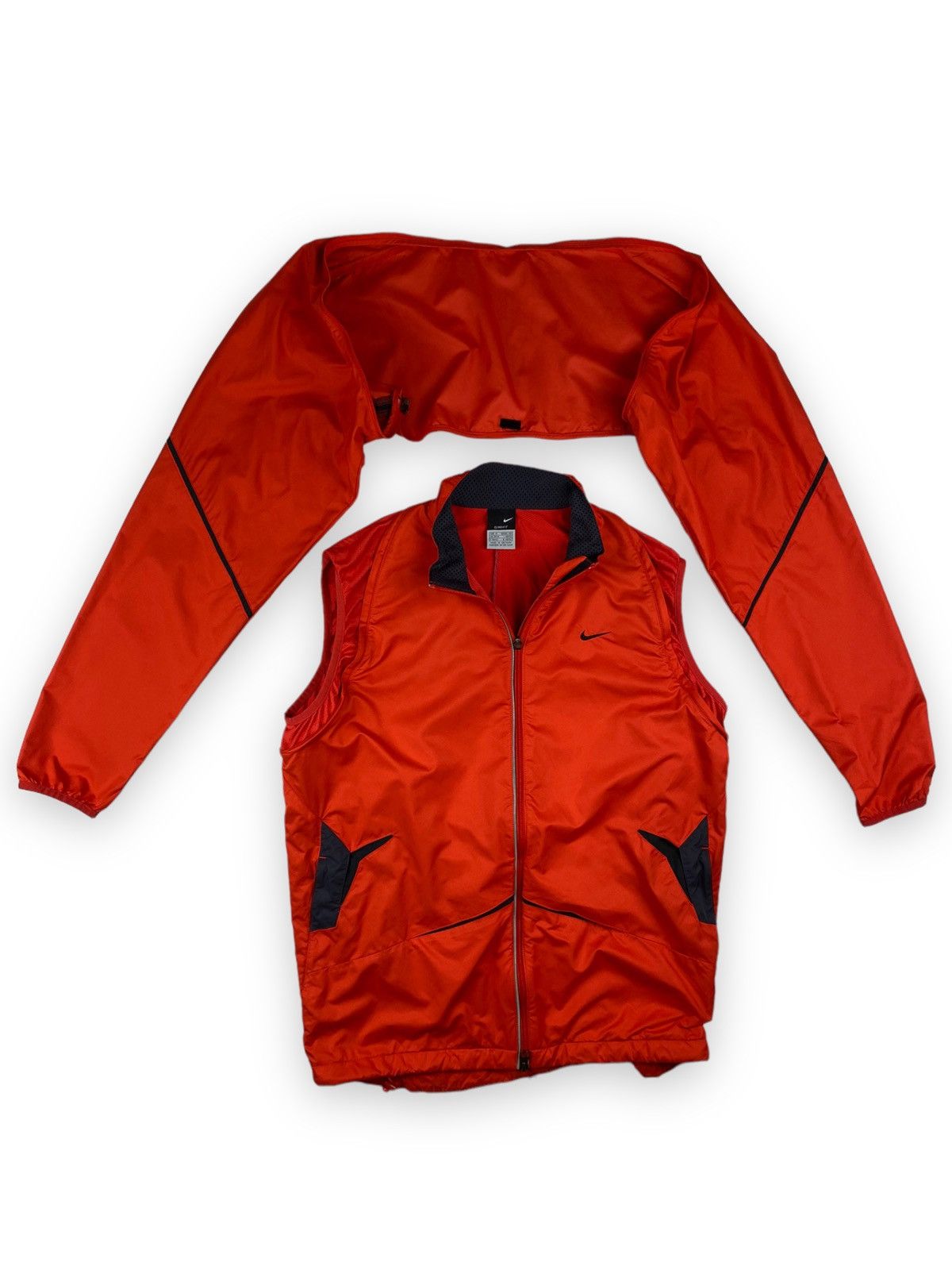 Nike × Vintage Vintage Nike Drill Bomber Jacket Windbreaker Vest Size US M / EU 48-50 / 2 - 2 Thumbnail