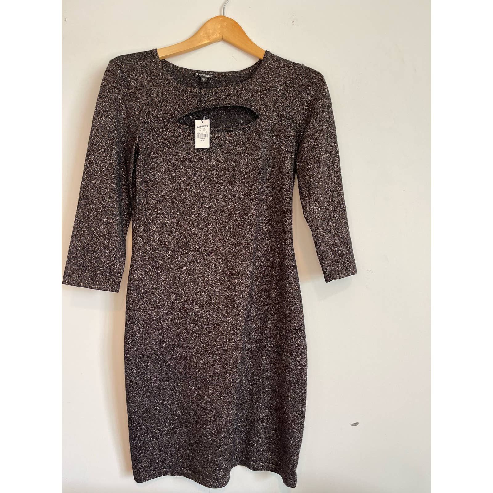 Express size medium black and gold dress NWT !!!