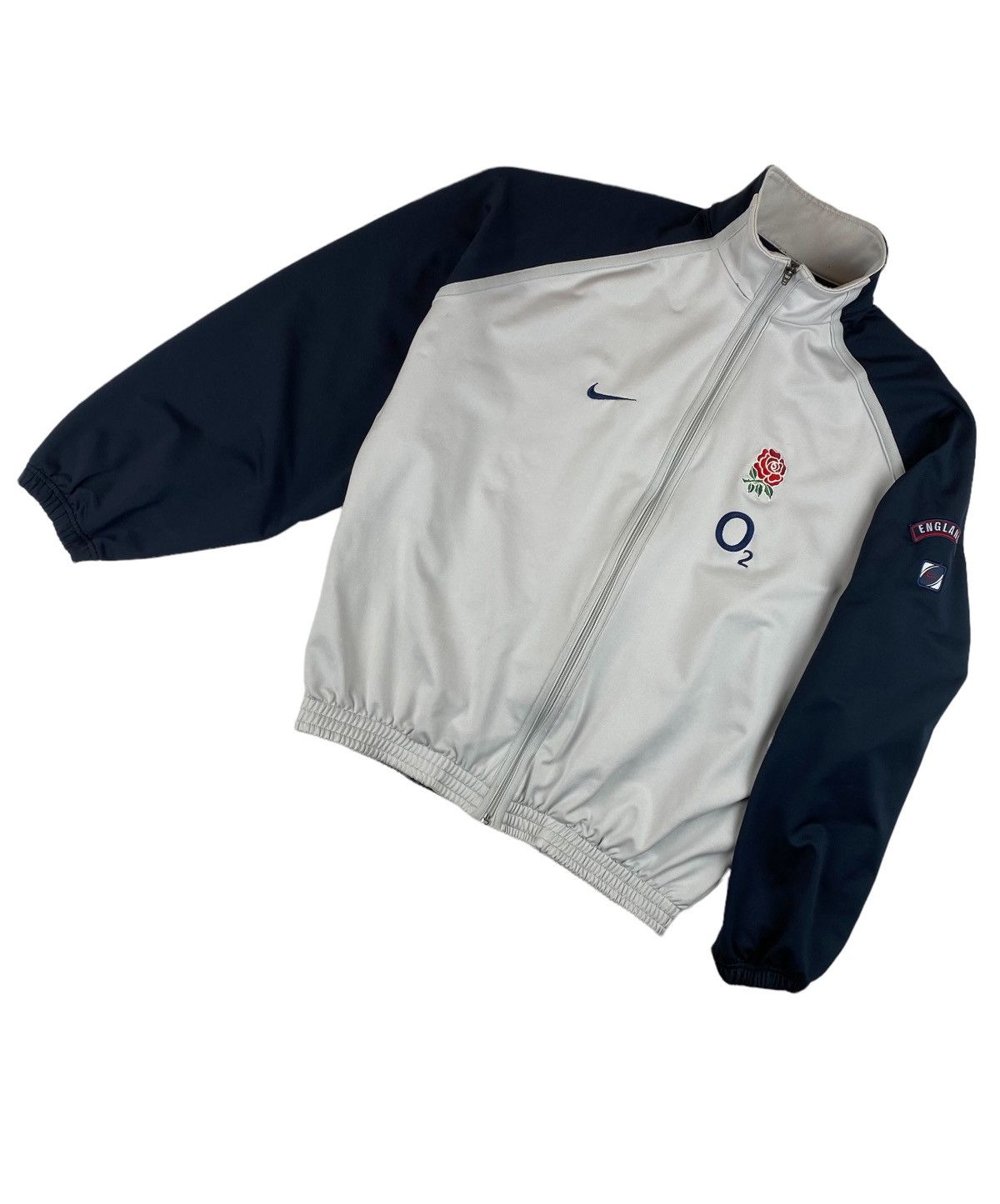 Nike × Vintage Nike England O2 Rugby Windbreaker Bomber Jacket Size M Size US M / EU 48-50 / 2 - 2 Thumbnail