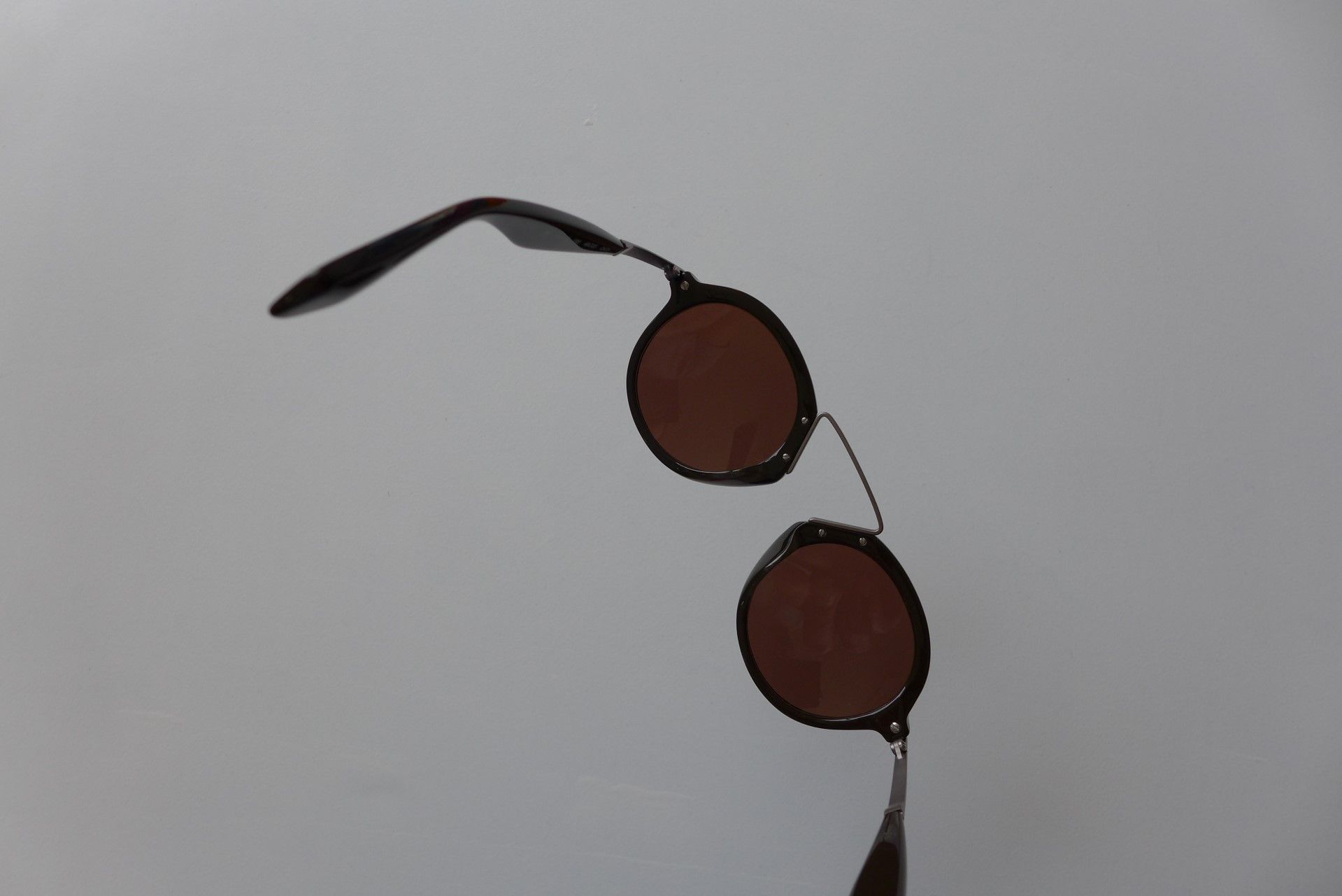 Yohji Yamamoto Yohji Yamamoto YY5009 Sunglasses - Dark Brown Acetate Size ONE SIZE - 13 Thumbnail