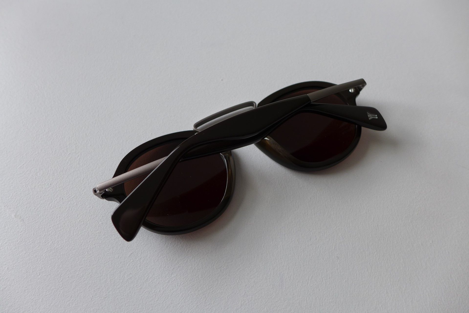 Yohji Yamamoto Yohji Yamamoto YY5009 Sunglasses - Dark Brown Acetate Size ONE SIZE - 7 Thumbnail