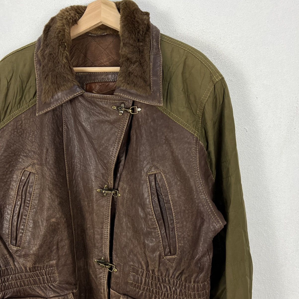 Japanese Brand VINTAGE HOWIE & SON MADE IN SPAIN SUIDE LEATHER JACKET Size US L / EU 52-54 / 3 - 6 Thumbnail