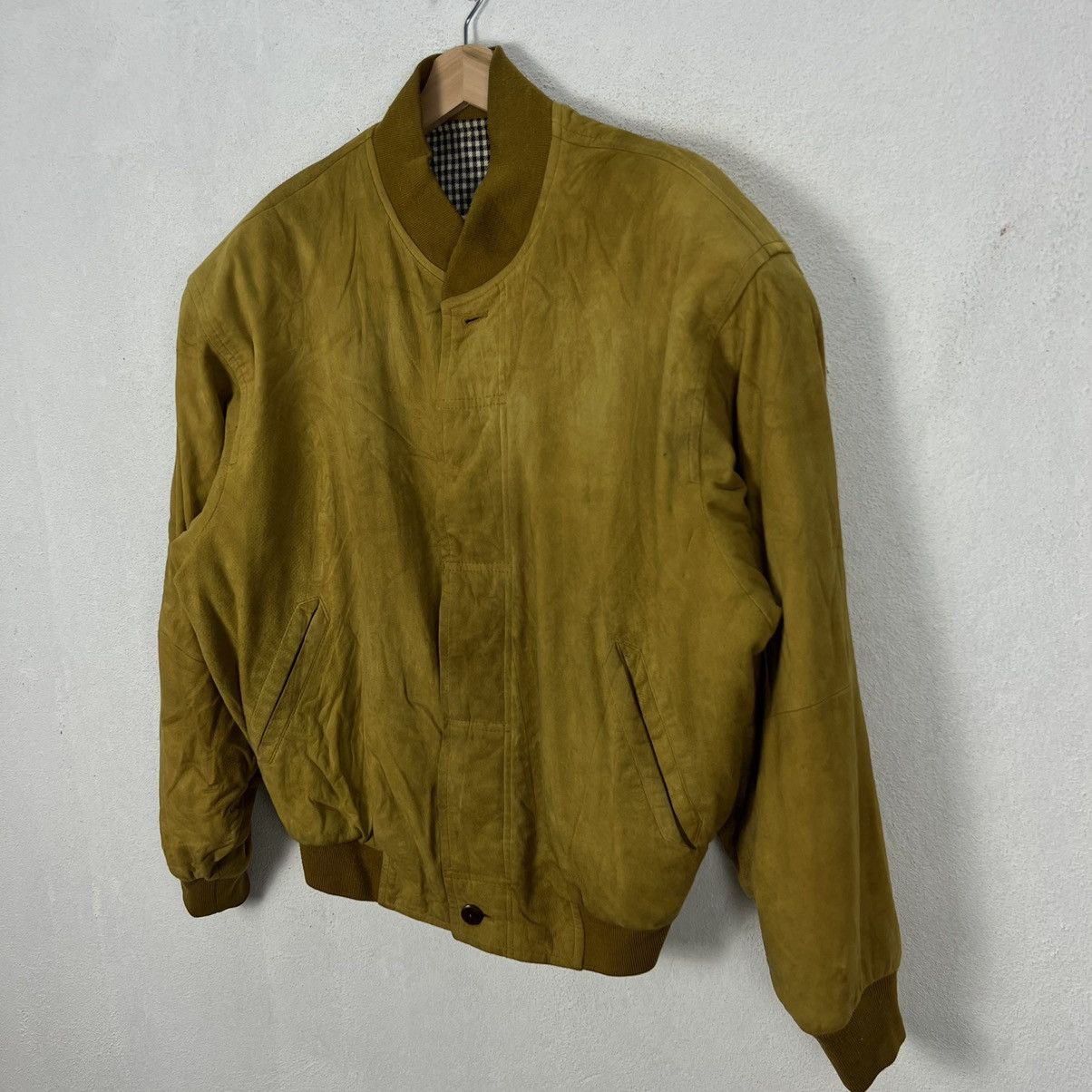 Japanese Brand VINTAGE SUIDE BOMBER STYLE LEATHER JACKET CHRISTIAN AUJARD Size US L / EU 52-54 / 3 - 2 Thumbnail