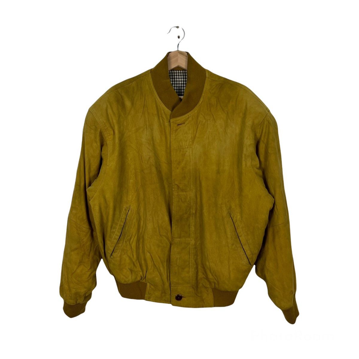 Japanese Brand VINTAGE SUIDE BOMBER STYLE LEATHER JACKET CHRISTIAN AUJARD Size US L / EU 52-54 / 3 - 1 Thumbnail