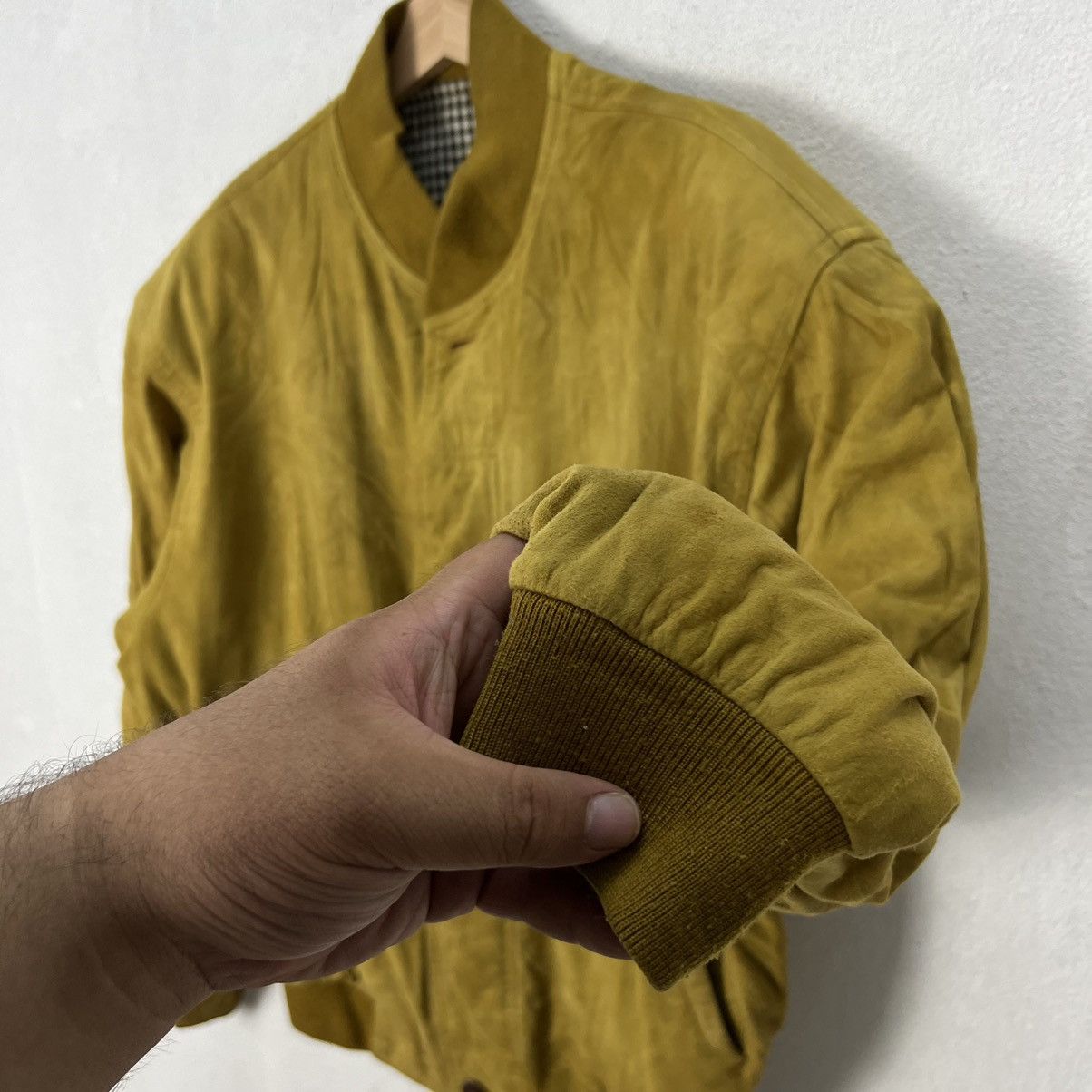 Japanese Brand VINTAGE SUIDE BOMBER STYLE LEATHER JACKET CHRISTIAN AUJARD Size US L / EU 52-54 / 3 - 5 Thumbnail
