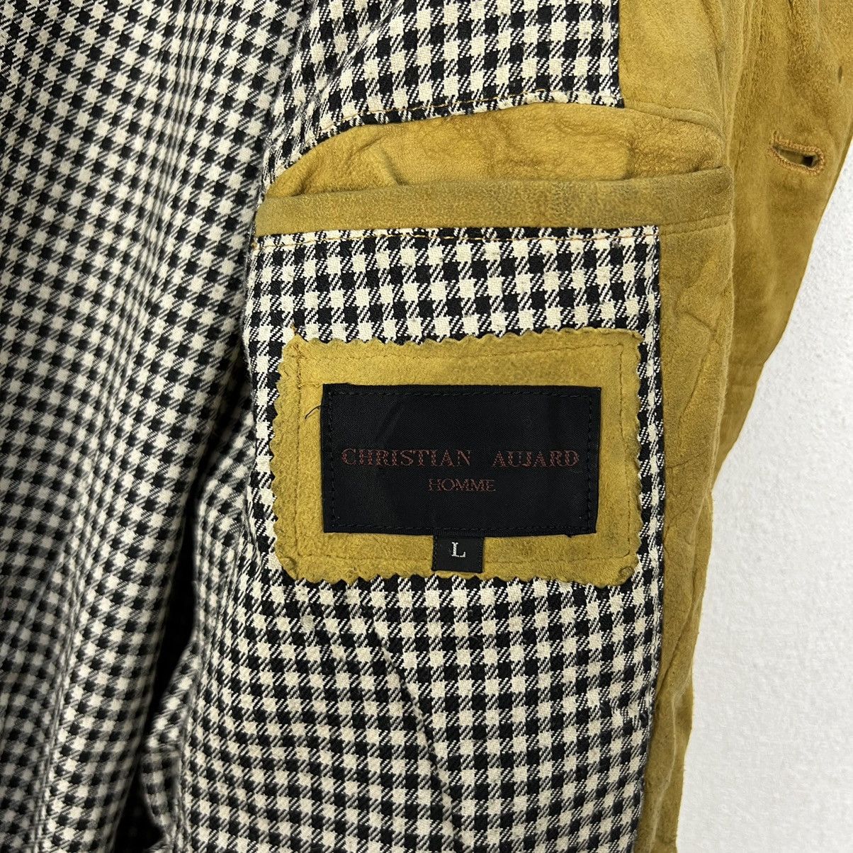 Japanese Brand VINTAGE SUIDE BOMBER STYLE LEATHER JACKET CHRISTIAN AUJARD Size US L / EU 52-54 / 3 - 11 Thumbnail
