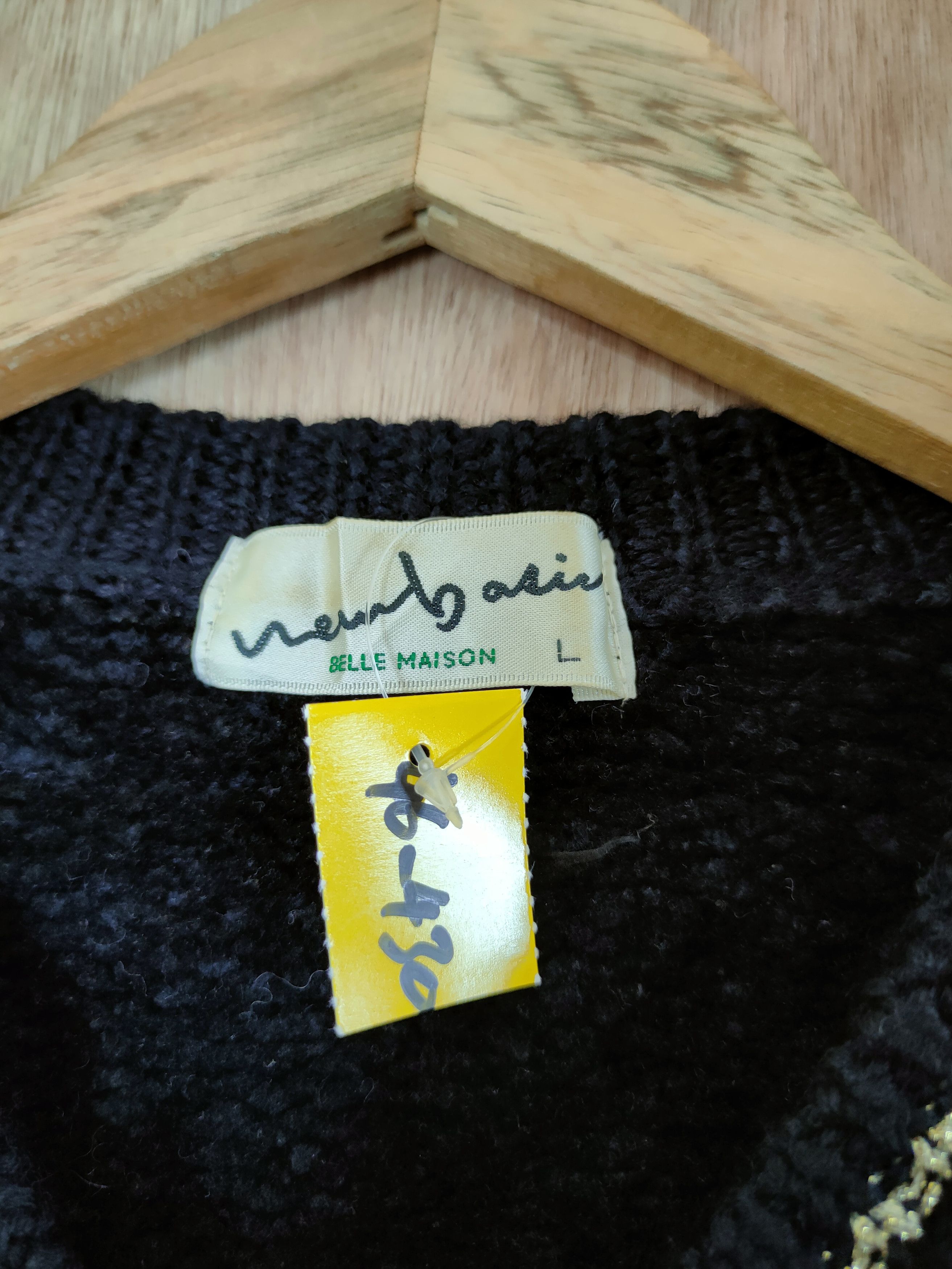 Aran Isles Knitwear × Japanese Brand DL Belle Maison cardigan mohair knitwear streetwear #46-430 Size US L / EU 52-54 / 3 - 4 Thumbnail