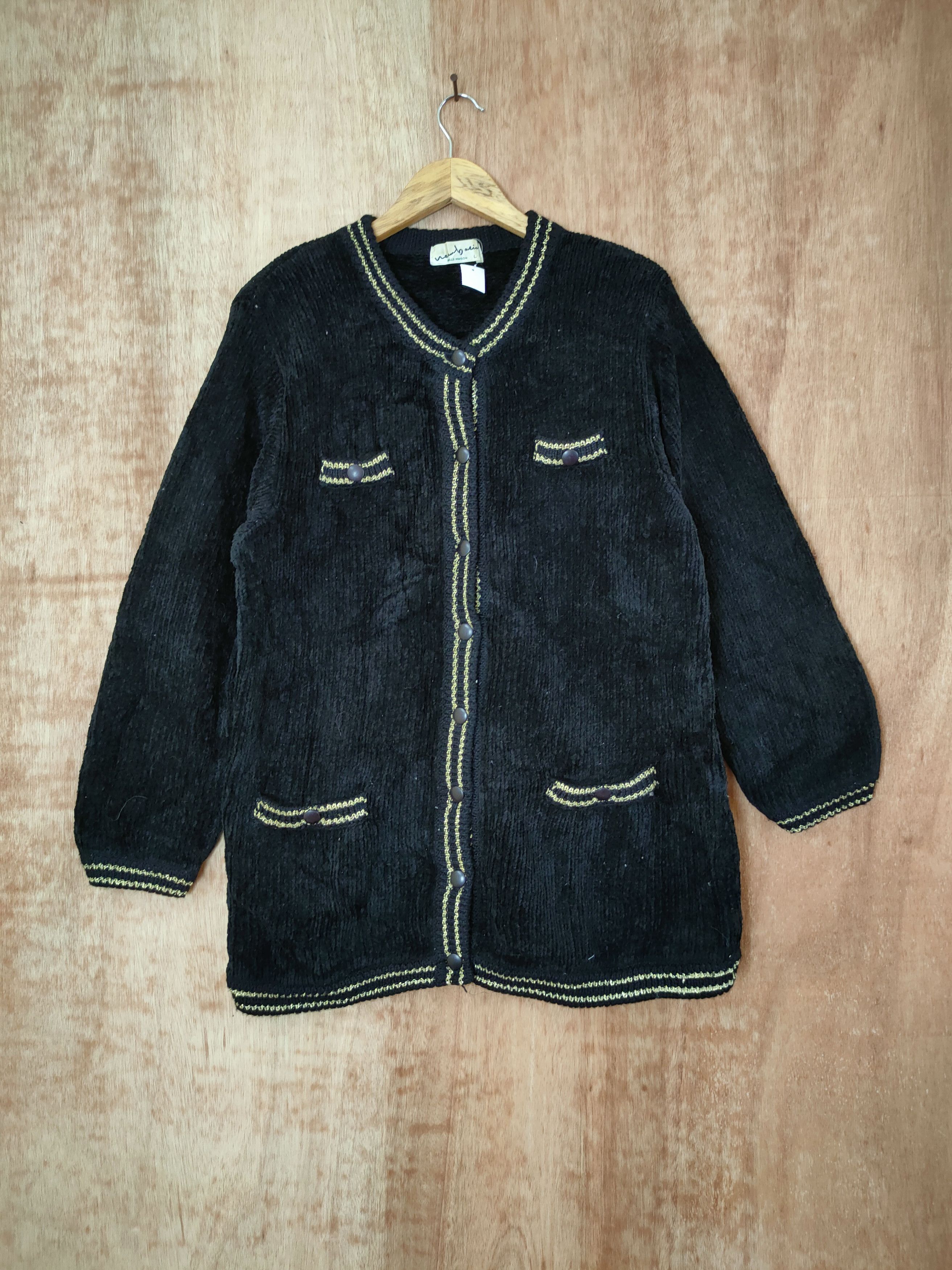 Aran Isles Knitwear × Japanese Brand DL Belle Maison cardigan mohair knitwear streetwear #46-430 Size US L / EU 52-54 / 3 - 1 Thumbnail