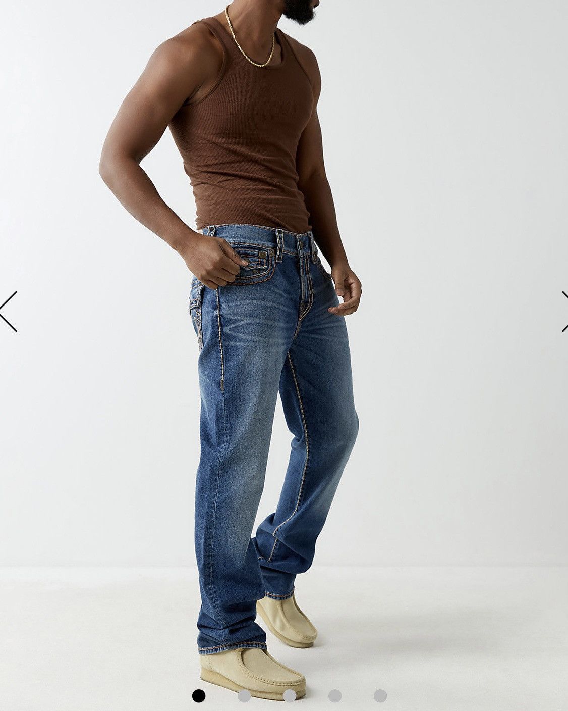 True Religion Super t straight leg relaxed fit denim jeans flap pockets 30 Size US 30 / EU 46 - 1 Thumbnail