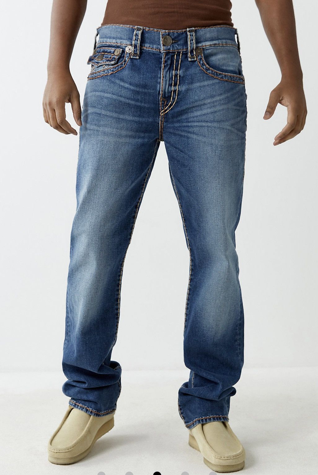 True Religion Super t straight leg relaxed fit denim jeans flap pockets 30 Size US 30 / EU 46 - 4 Thumbnail