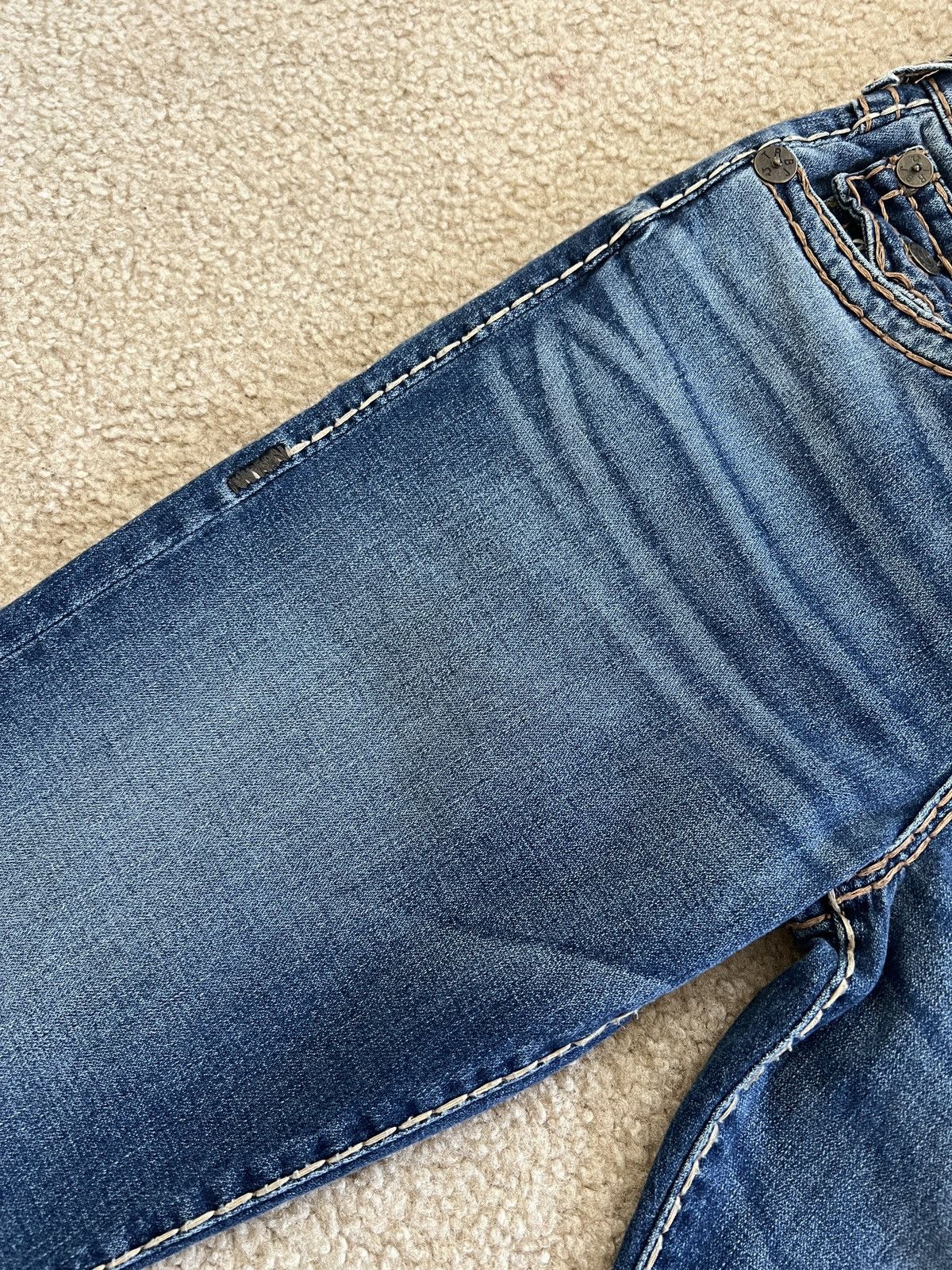 True Religion Super t straight leg relaxed fit denim jeans flap pockets 30 Size US 30 / EU 46 - 11 Thumbnail