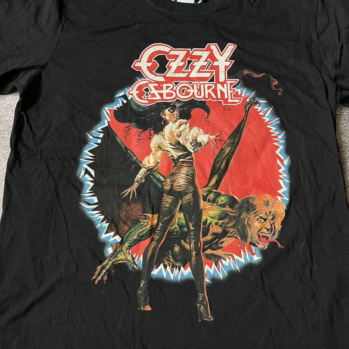 Band Tees Vintage RIP Ozzy Osborne Dead Face Horror Tee Size US M / EU 48-50 / 2 - 5 Thumbnail