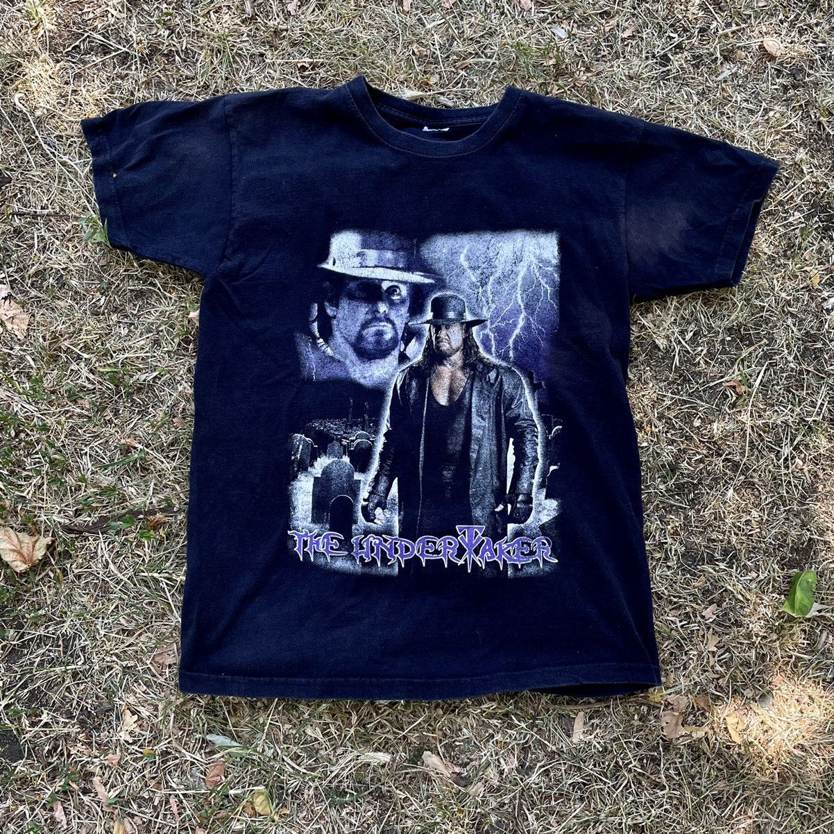 image of Band Tees x Vintage Y2K Undertaker Wwe Wwf Tee Band Rock T Shirt in Black, Men's (Size Small)