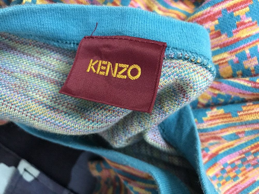 Japanese Brand × Kenzo KENZO Japan Abstract Tribal Striped Long Sleeve t shirt Size US M / EU 48-50 / 2 - 9 Thumbnail