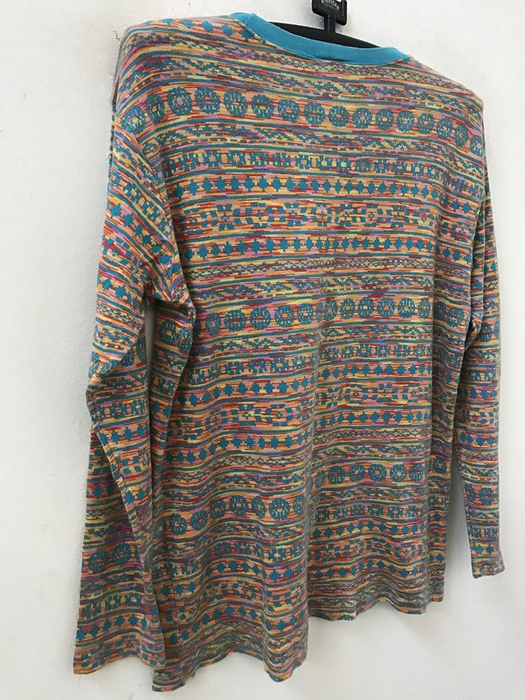 Japanese Brand × Kenzo KENZO Japan Abstract Tribal Striped Long Sleeve t shirt Size US M / EU 48-50 / 2 - 8 Thumbnail
