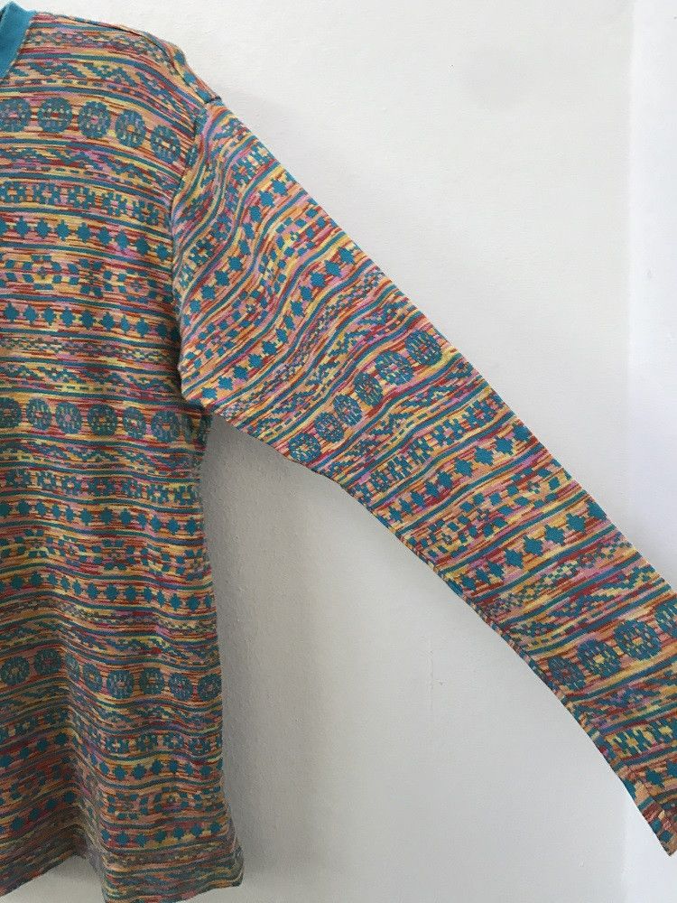 Japanese Brand × Kenzo KENZO Japan Abstract Tribal Striped Long Sleeve t shirt Size US M / EU 48-50 / 2 - 4 Thumbnail