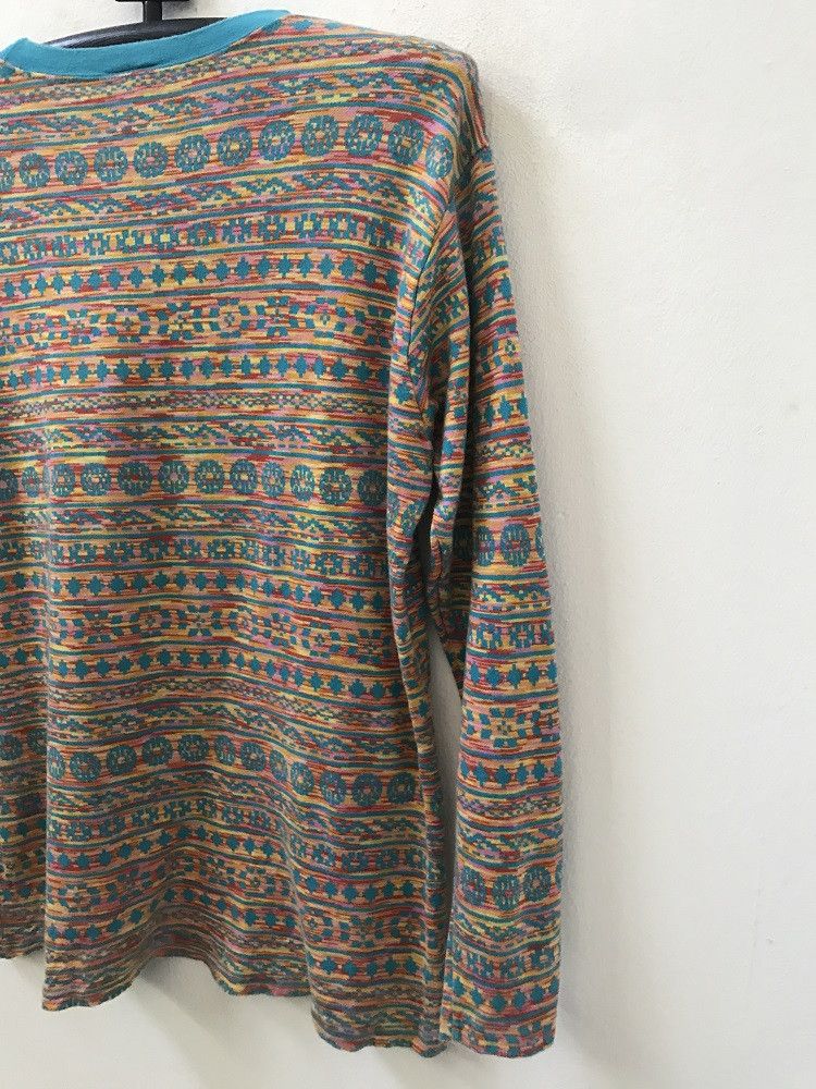 Japanese Brand × Kenzo KENZO Japan Abstract Tribal Striped Long Sleeve t shirt Size US M / EU 48-50 / 2 - 7 Thumbnail
