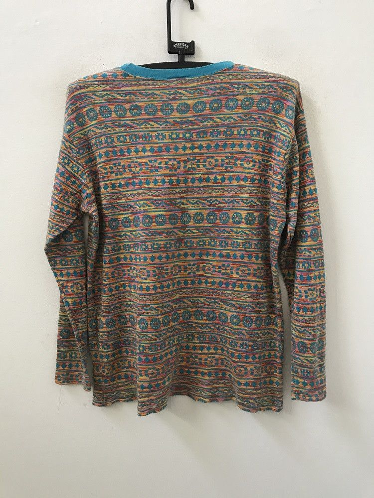 Japanese Brand × Kenzo KENZO Japan Abstract Tribal Striped Long Sleeve t shirt Size US M / EU 48-50 / 2 - 6 Thumbnail