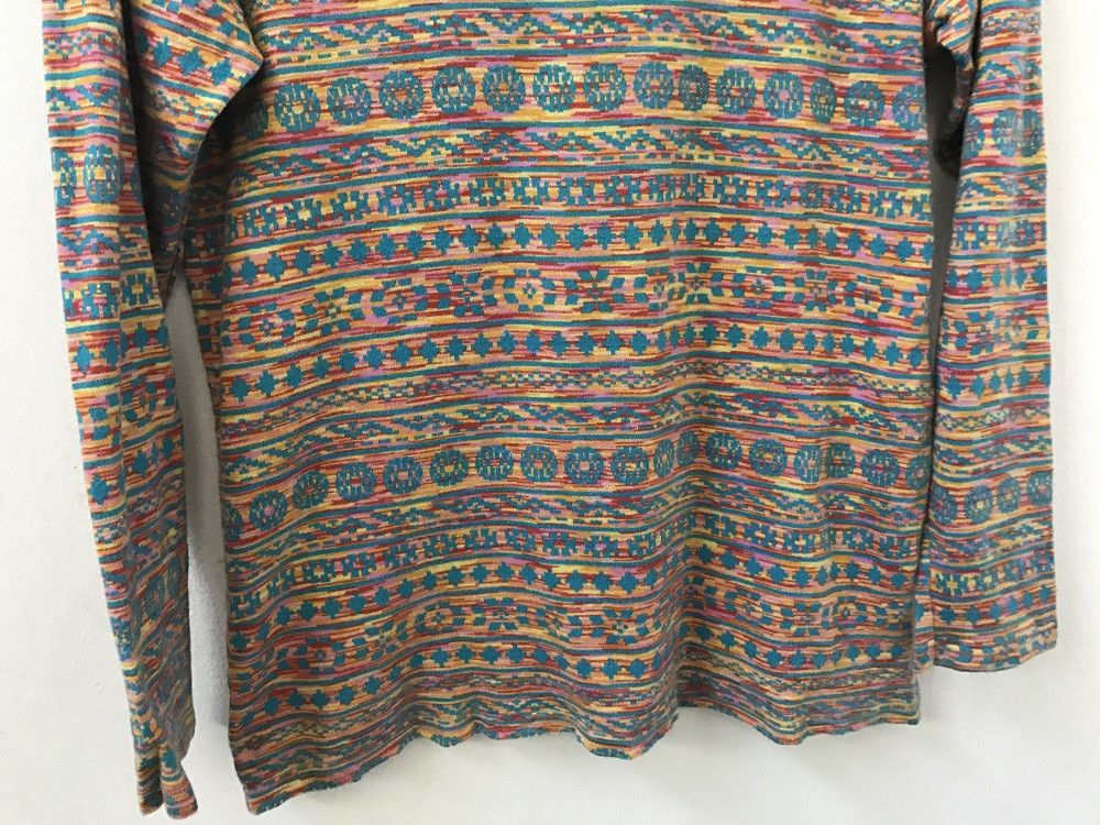 Japanese Brand × Kenzo KENZO Japan Abstract Tribal Striped Long Sleeve t shirt Size US M / EU 48-50 / 2 - 3 Thumbnail