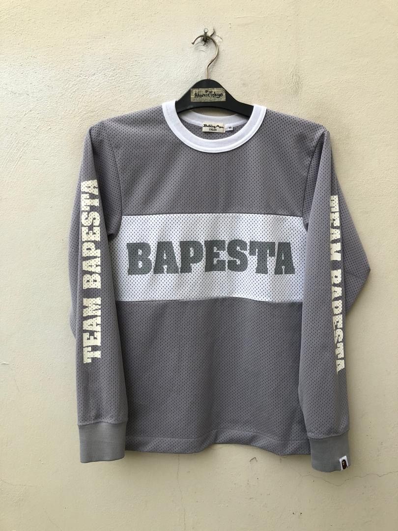 Bape Vintage BAPESTA Long Sleeves Mesh t shirt Size US S / EU 44-46 / 1 - 1 Thumbnail