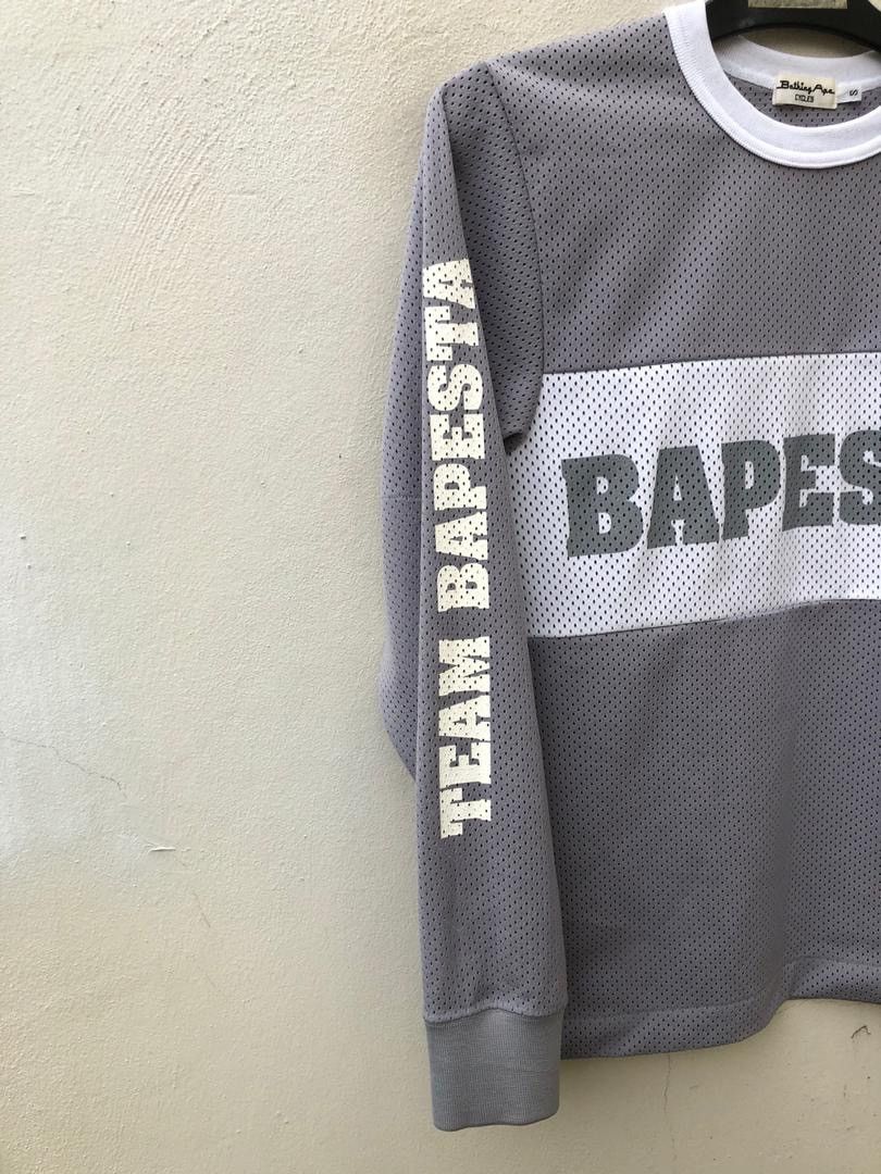 Bape Vintage BAPESTA Long Sleeves Mesh t shirt Size US S / EU 44-46 / 1 - 7 Thumbnail