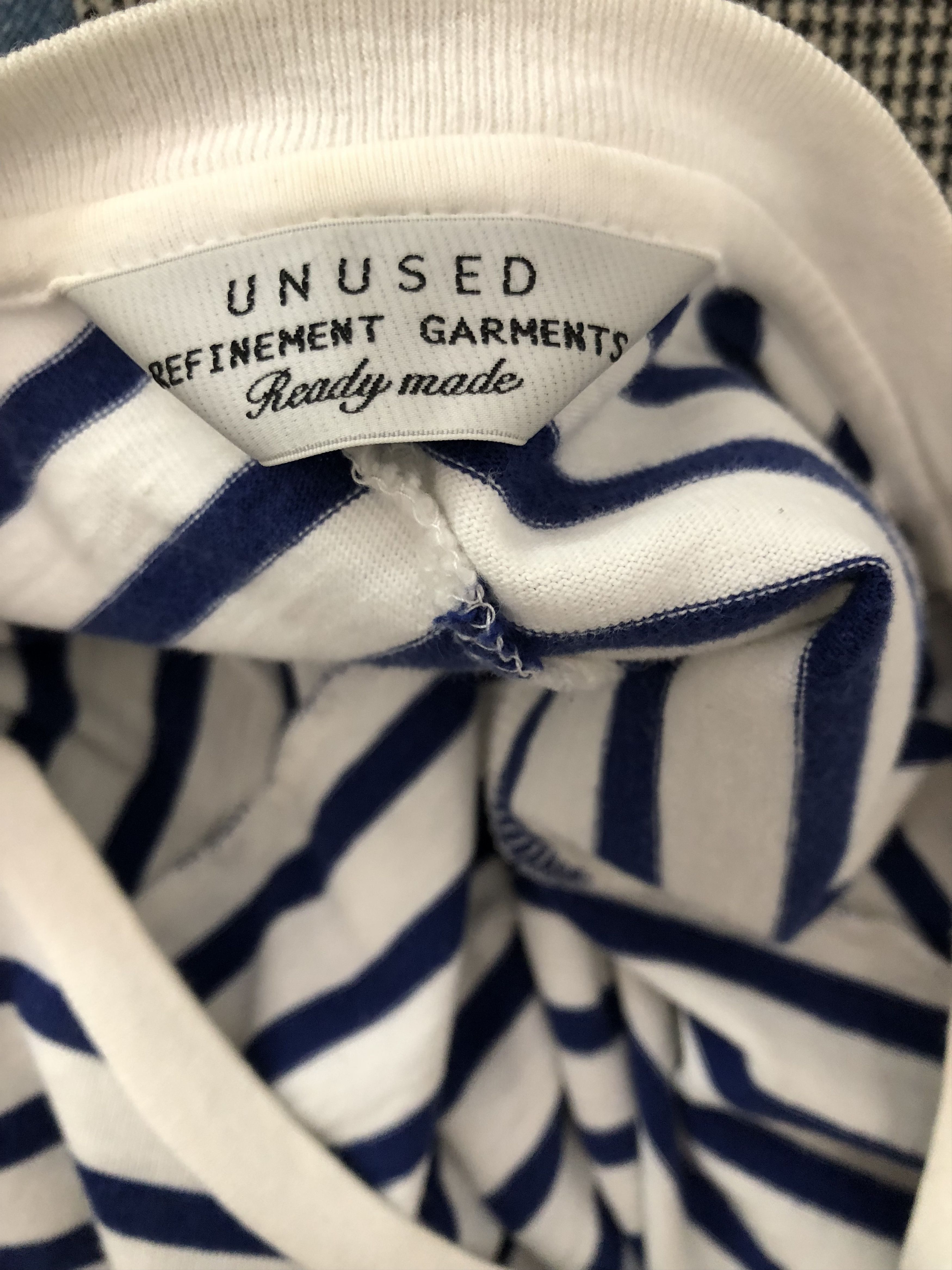 Unused UNUSED Japan Baggy Blue White Striped T shirt Size US M / EU 48-50 / 2 - 10 Thumbnail