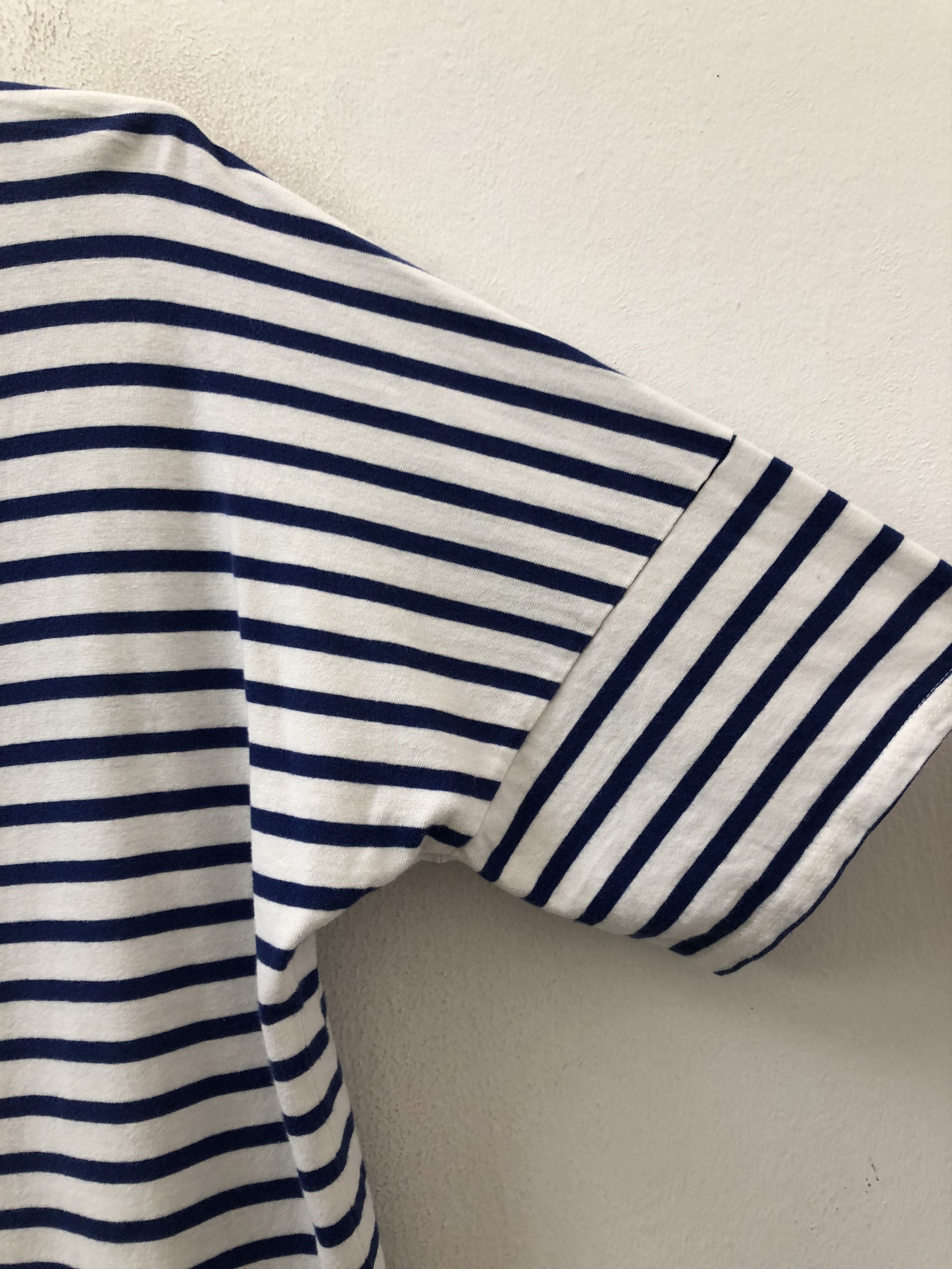Unused UNUSED Japan Baggy Blue White Striped T shirt Size US M / EU 48-50 / 2 - 6 Thumbnail