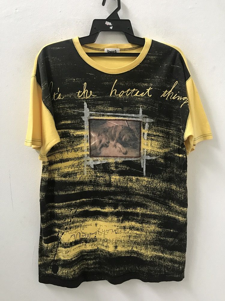 Kansai Yamamoto Vintage Kansai Yamamoto O2 Abstract Sleeping Dog T Shirt Size US L / EU 52-54 / 3 - 1 Thumbnail