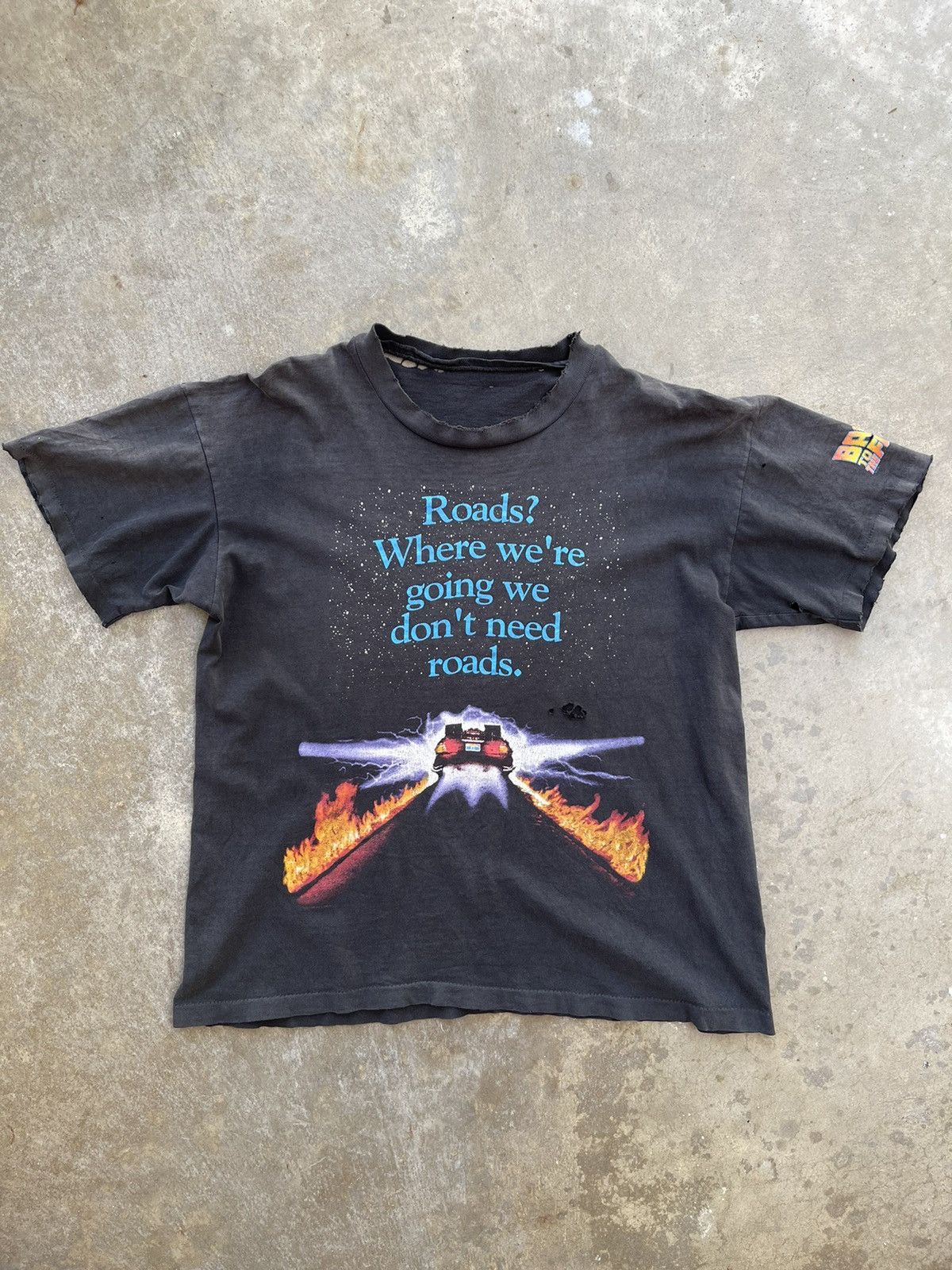 image of Movie x Universal Studios Vintage 90’S Back To The Future T-Shirt in Black, Men's (Size Large)
