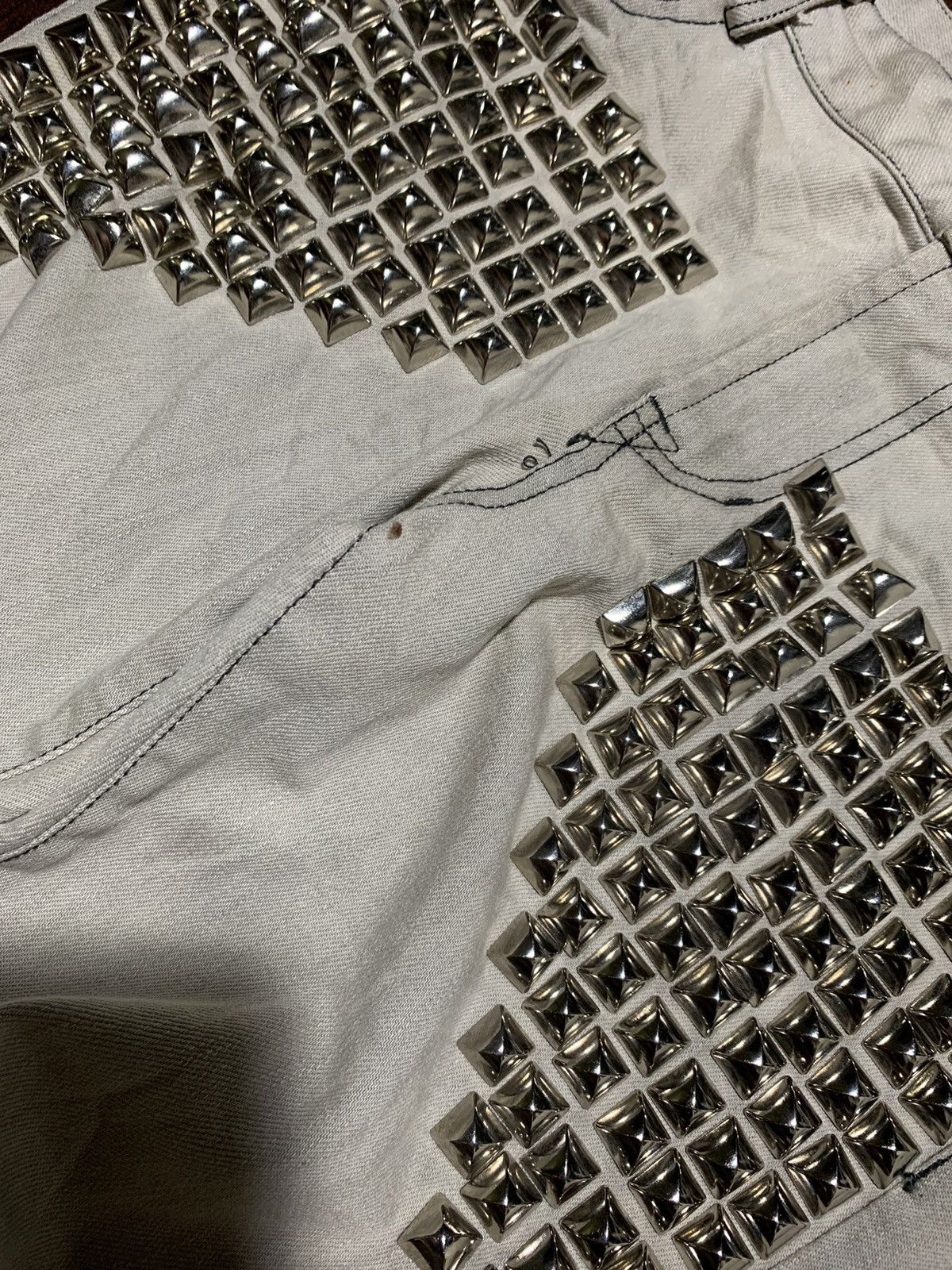If Six Was Nine (NINE) full studded skinny distress jeans Size US 30 / EU 46 - 5 Thumbnail