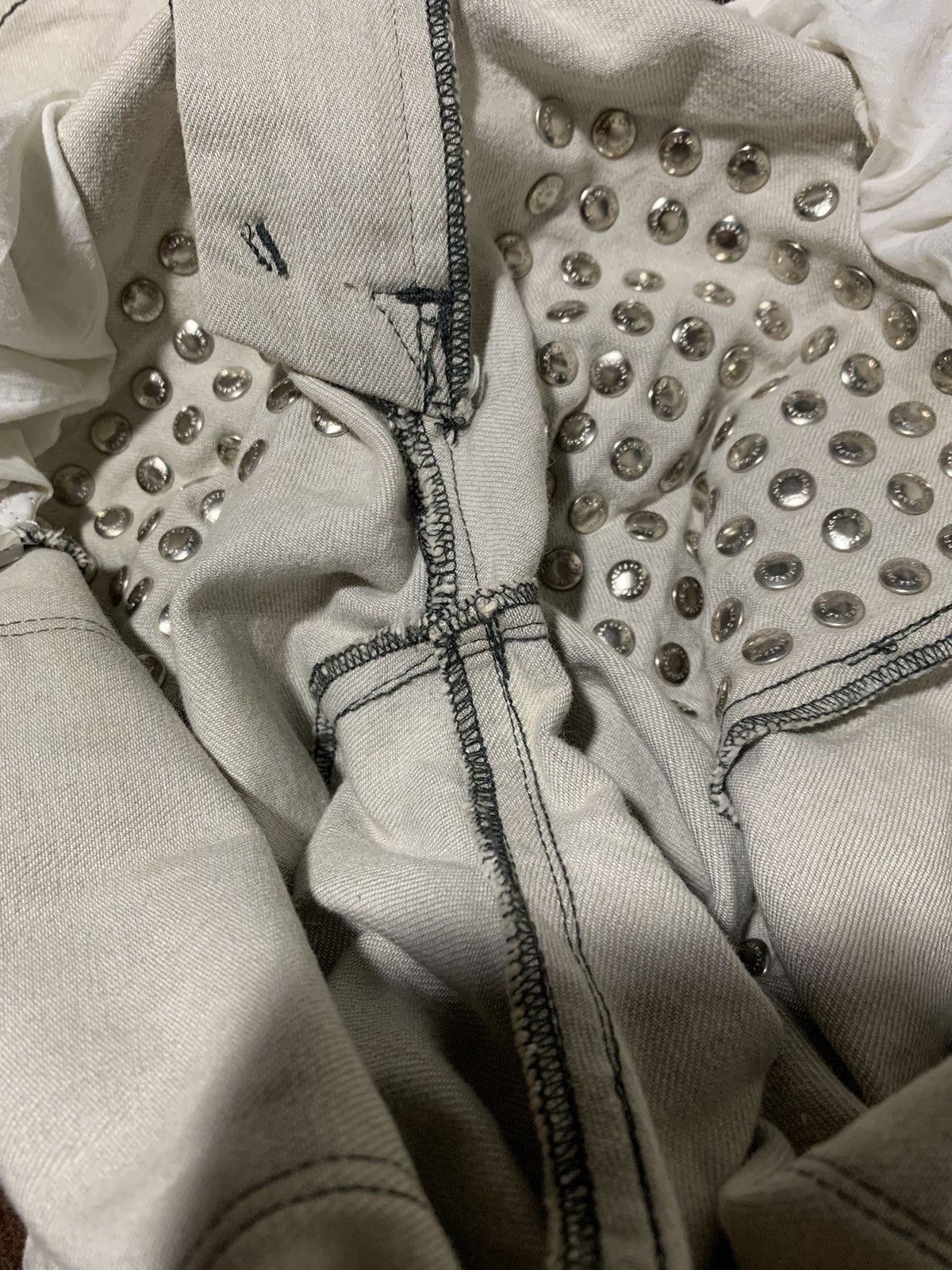 If Six Was Nine (NINE) full studded skinny distress jeans Size US 30 / EU 46 - 6 Thumbnail