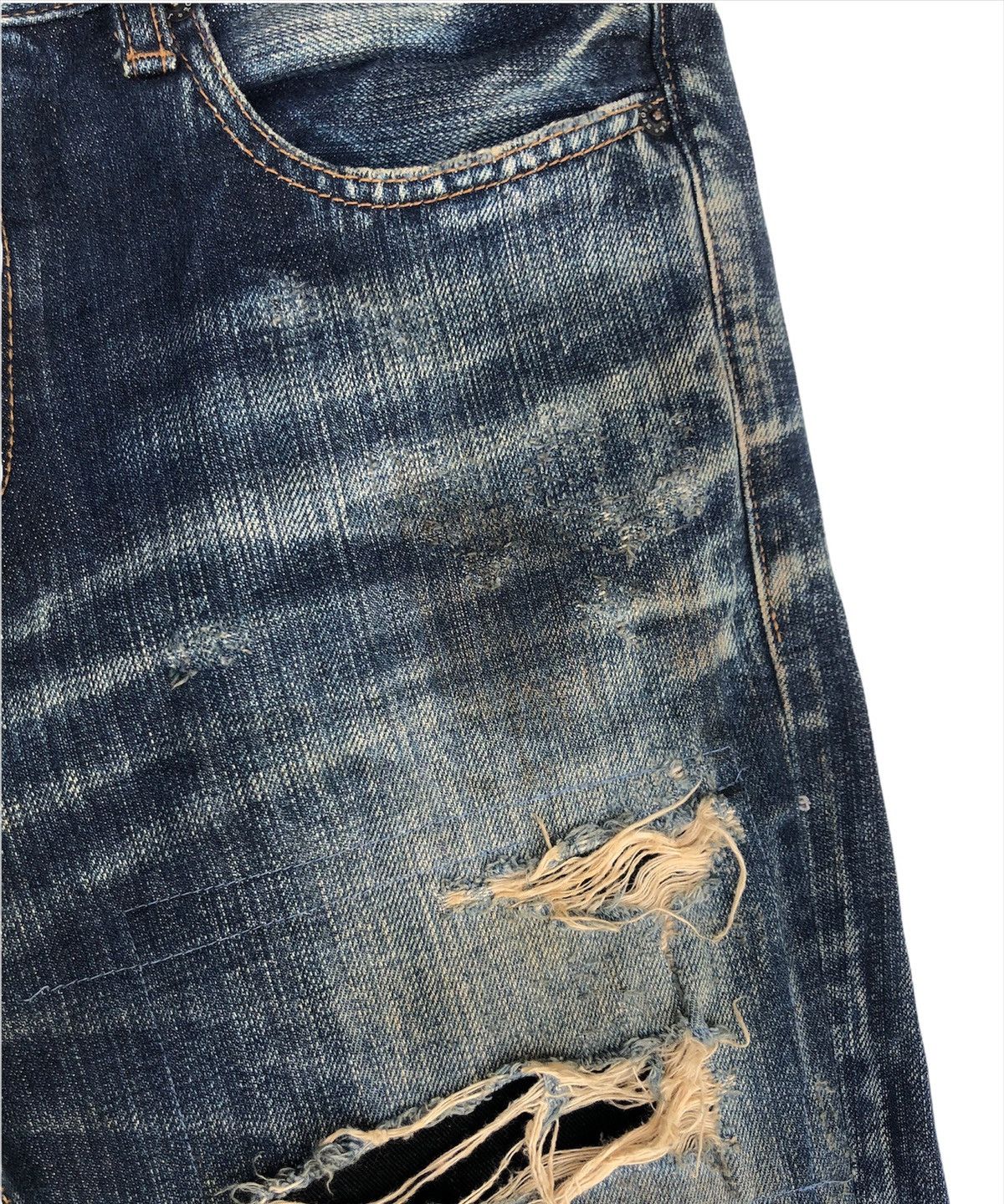 JACKROSE 🔥Mega Rare🔥Jack Rose Distressed Flare Jeans Size US 33 - 5 Thumbnail