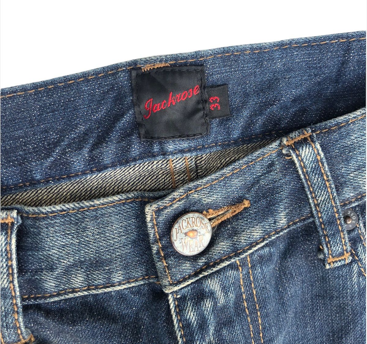 JACKROSE 🔥Mega Rare🔥Jack Rose Distressed Flare Jeans Size US 33 - 8 Thumbnail