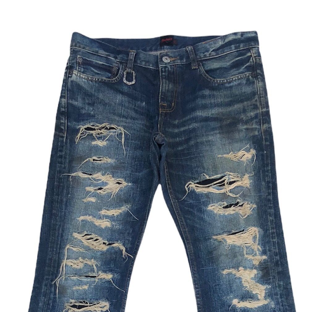 JACKROSE 🔥Mega Rare🔥Jack Rose Distressed Flare Jeans Size US 33 - 3 Thumbnail