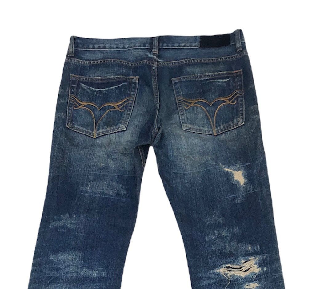 JACKROSE 🔥Mega Rare🔥Jack Rose Distressed Flare Jeans Size US 33 - 10 Thumbnail