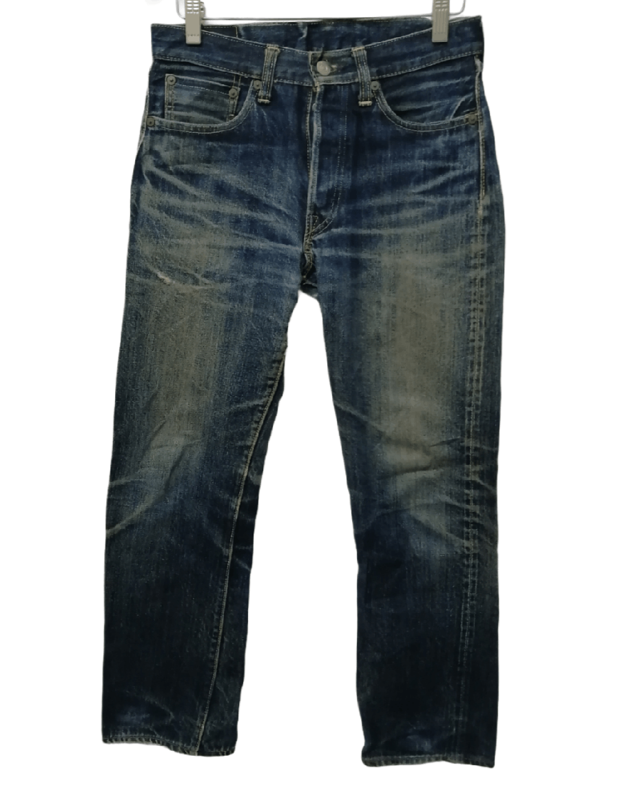 image of The Real Mccoys Joe Mccoy & Co Distressed Selvedge Jeans in Denim Blue, Men's (Size 29)
