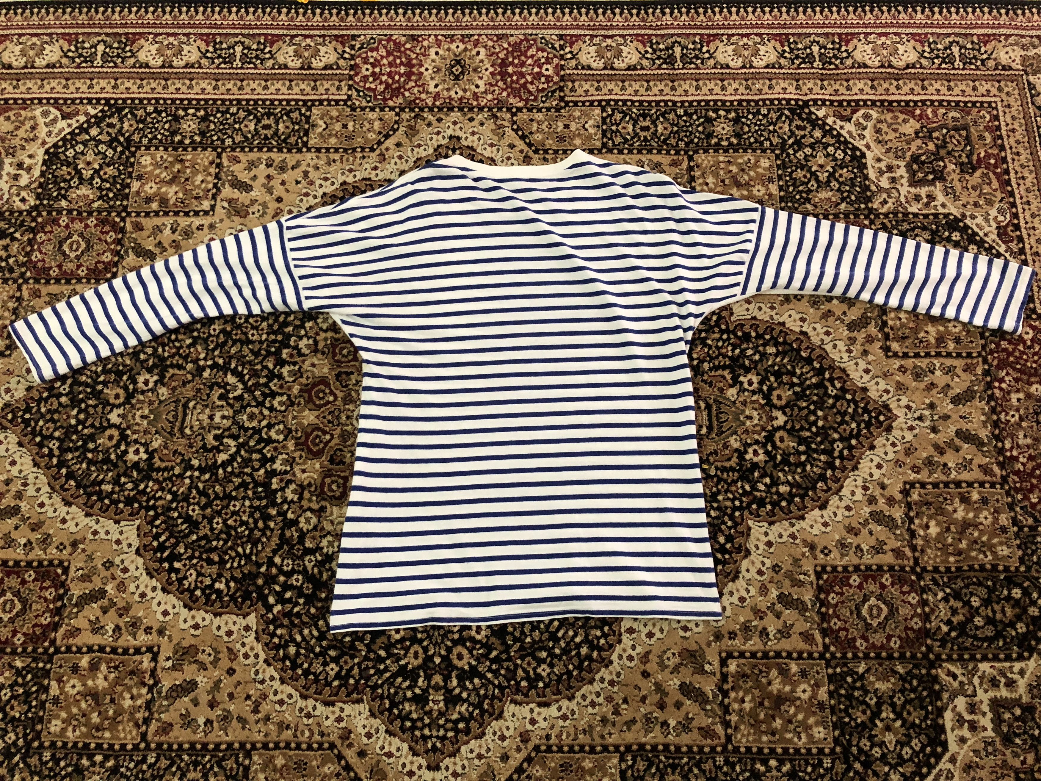 Unused UNUSED Japan Baggy Blue White Striped Long Sleeve T shirt Size US M / EU 48-50 / 2 - 2 Thumbnail