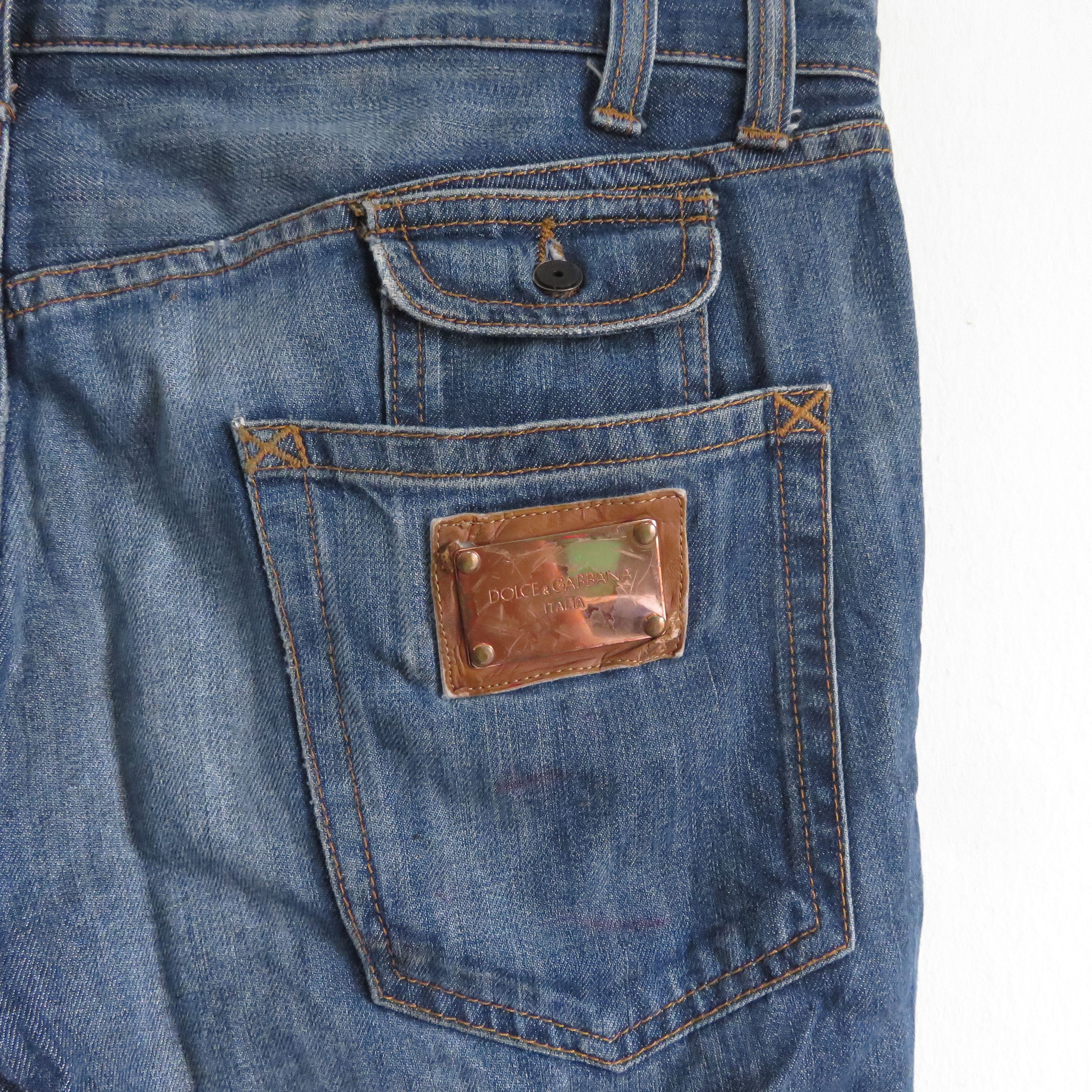 Dolce & Gabbana × Vintage Dolce & Gabbana Distressed Denim Lampo Jeans Size US 34 / EU 50 - 11 Thumbnail