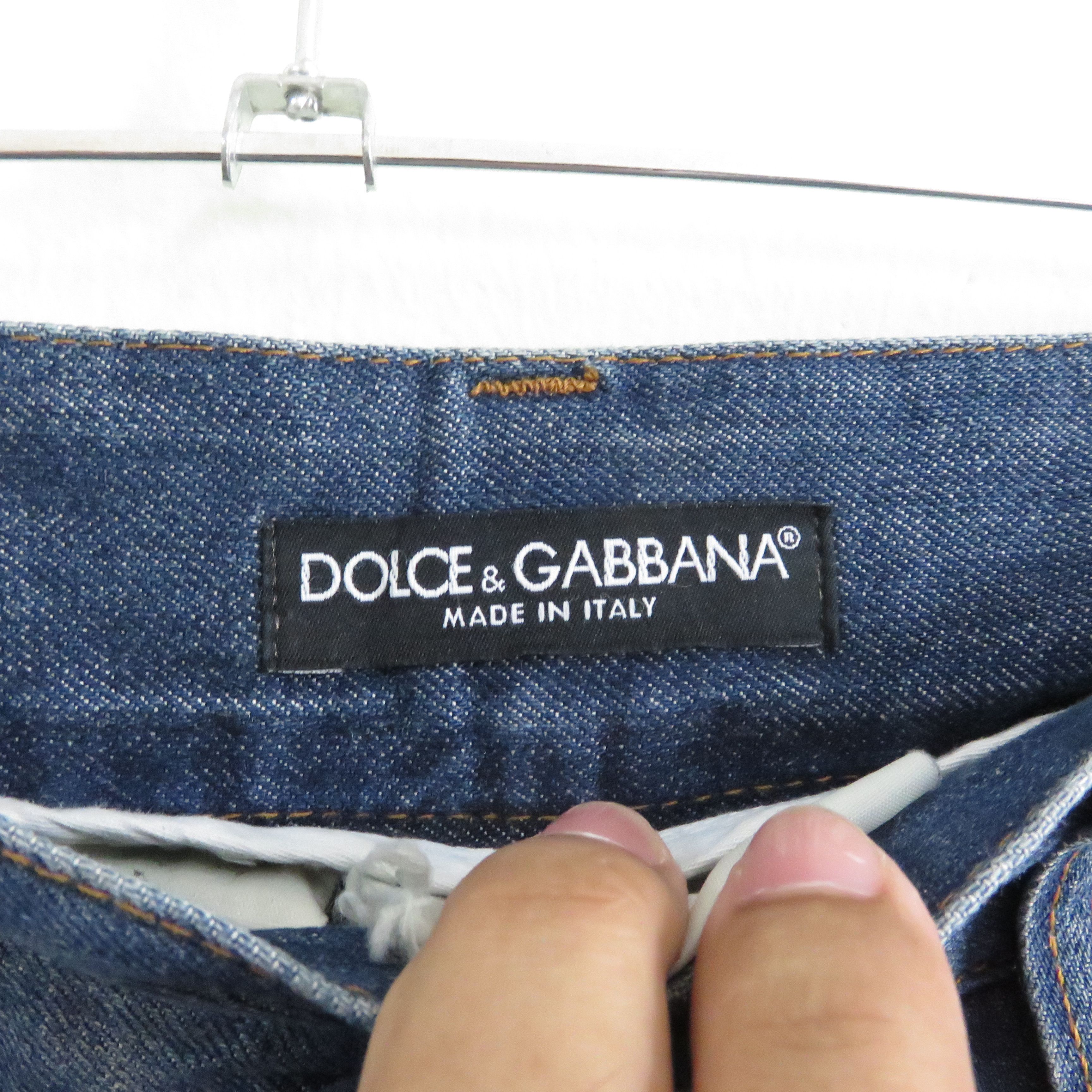 Dolce & Gabbana × Vintage Dolce & Gabbana Distressed Denim Lampo Jeans Size US 34 / EU 50 - 6 Thumbnail