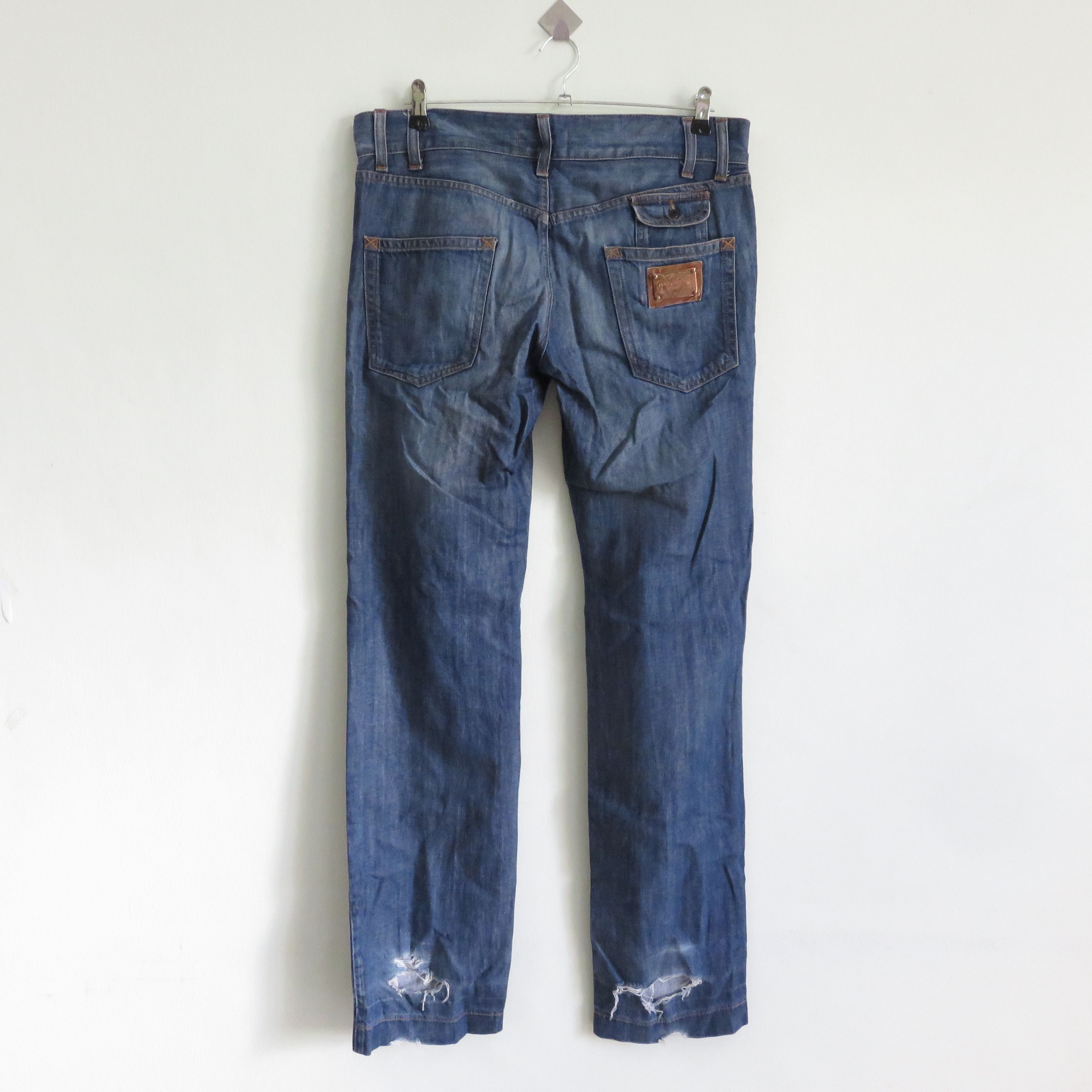 Dolce & Gabbana × Vintage Dolce & Gabbana Distressed Denim Lampo Jeans Size US 34 / EU 50 - 8 Thumbnail