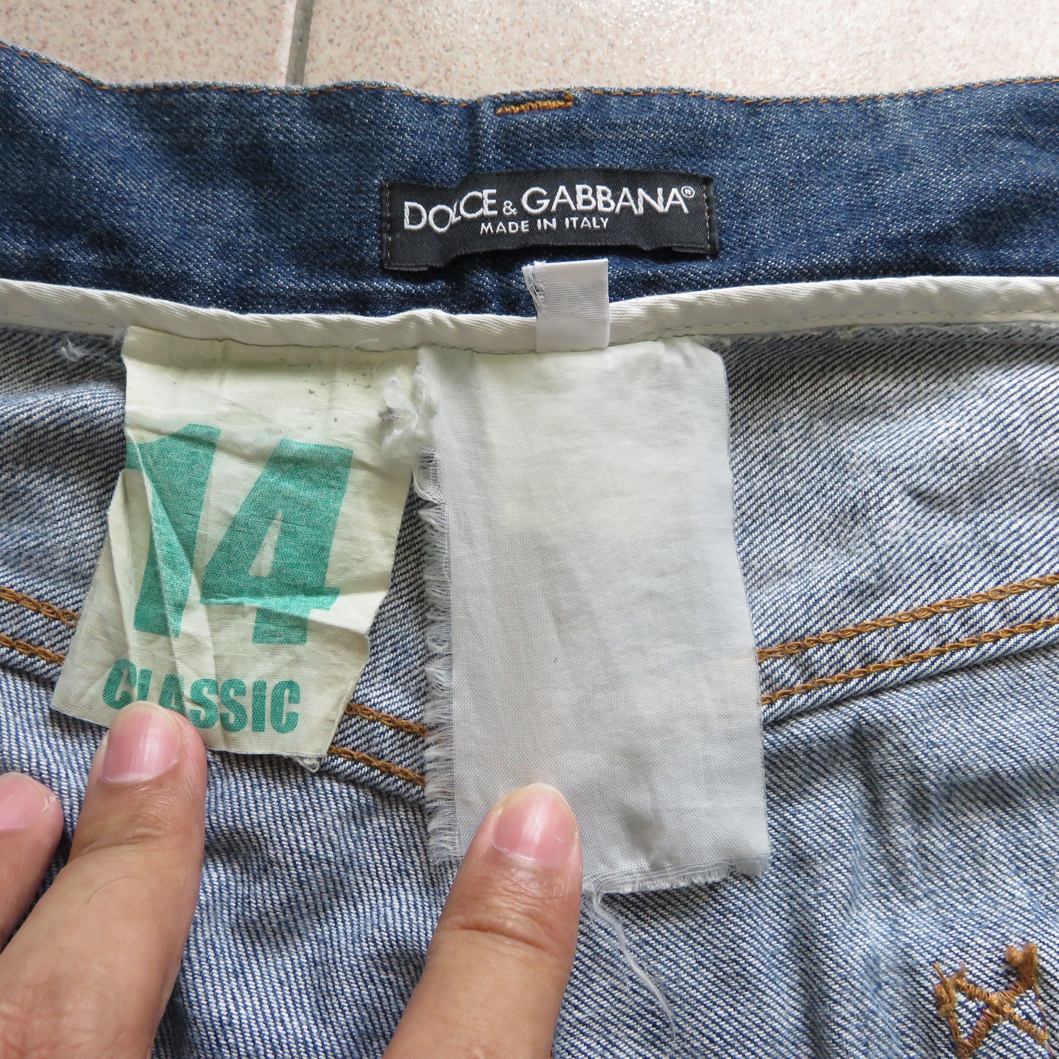 Dolce & Gabbana × Vintage Dolce & Gabbana Distressed Denim Lampo Jeans Size US 34 / EU 50 - 13 Thumbnail