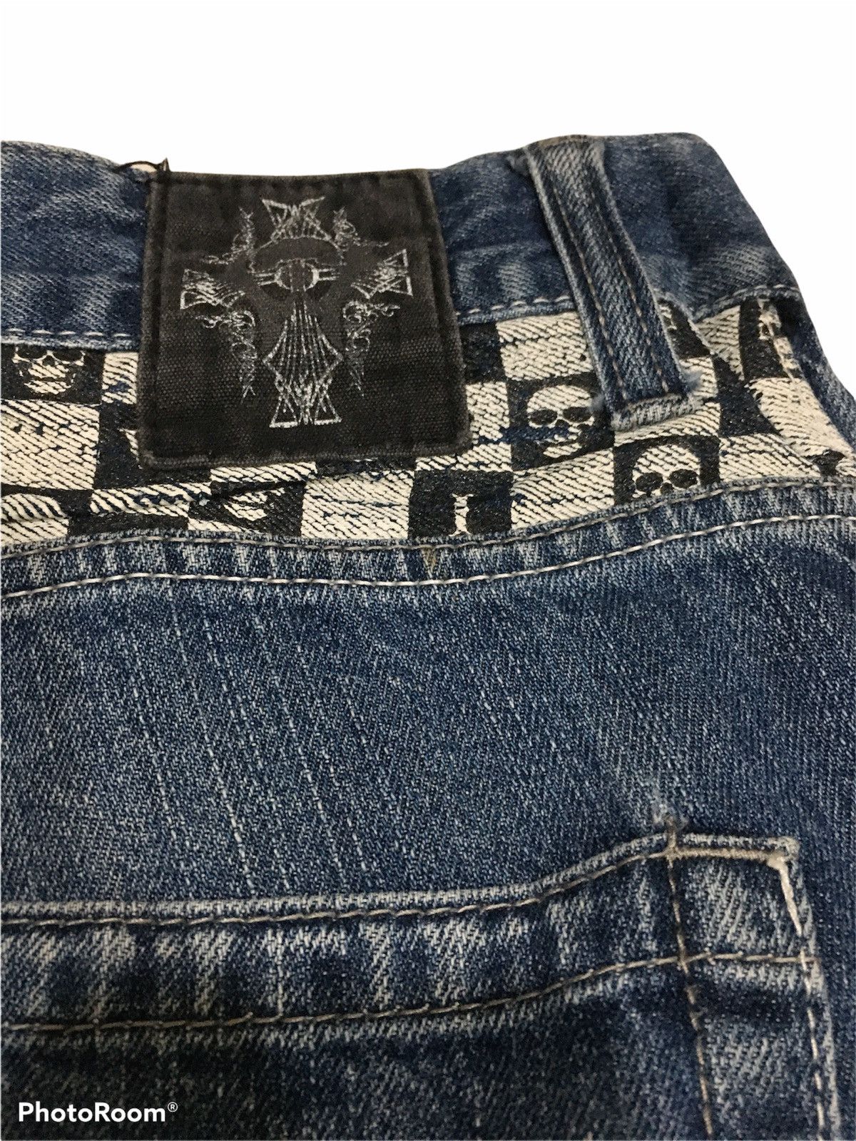 Japanese Brand × Seditionaries 🔥STEALS🔥Skull Distressed Denim Size US 34 / EU 50 - 6 Thumbnail