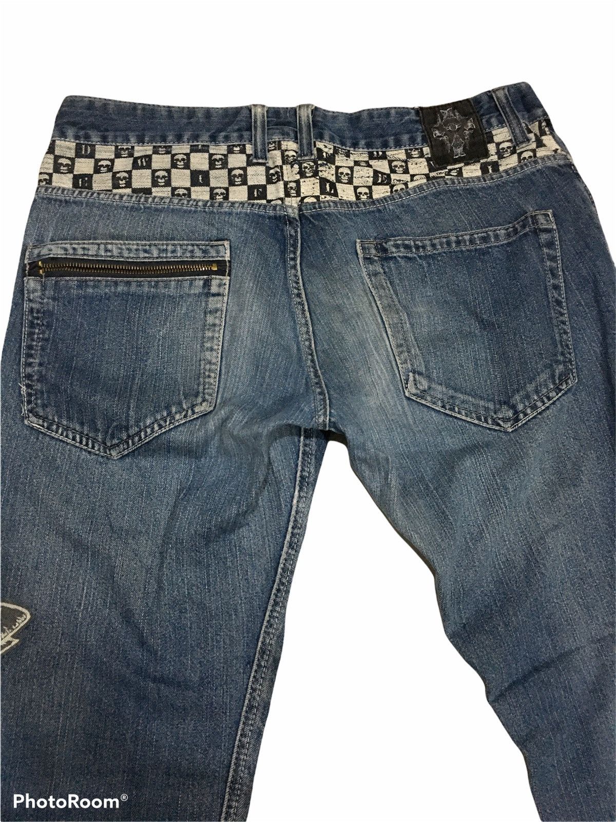 Japanese Brand × Seditionaries 🔥STEALS🔥Skull Distressed Denim Size US 34 / EU 50 - 5 Thumbnail