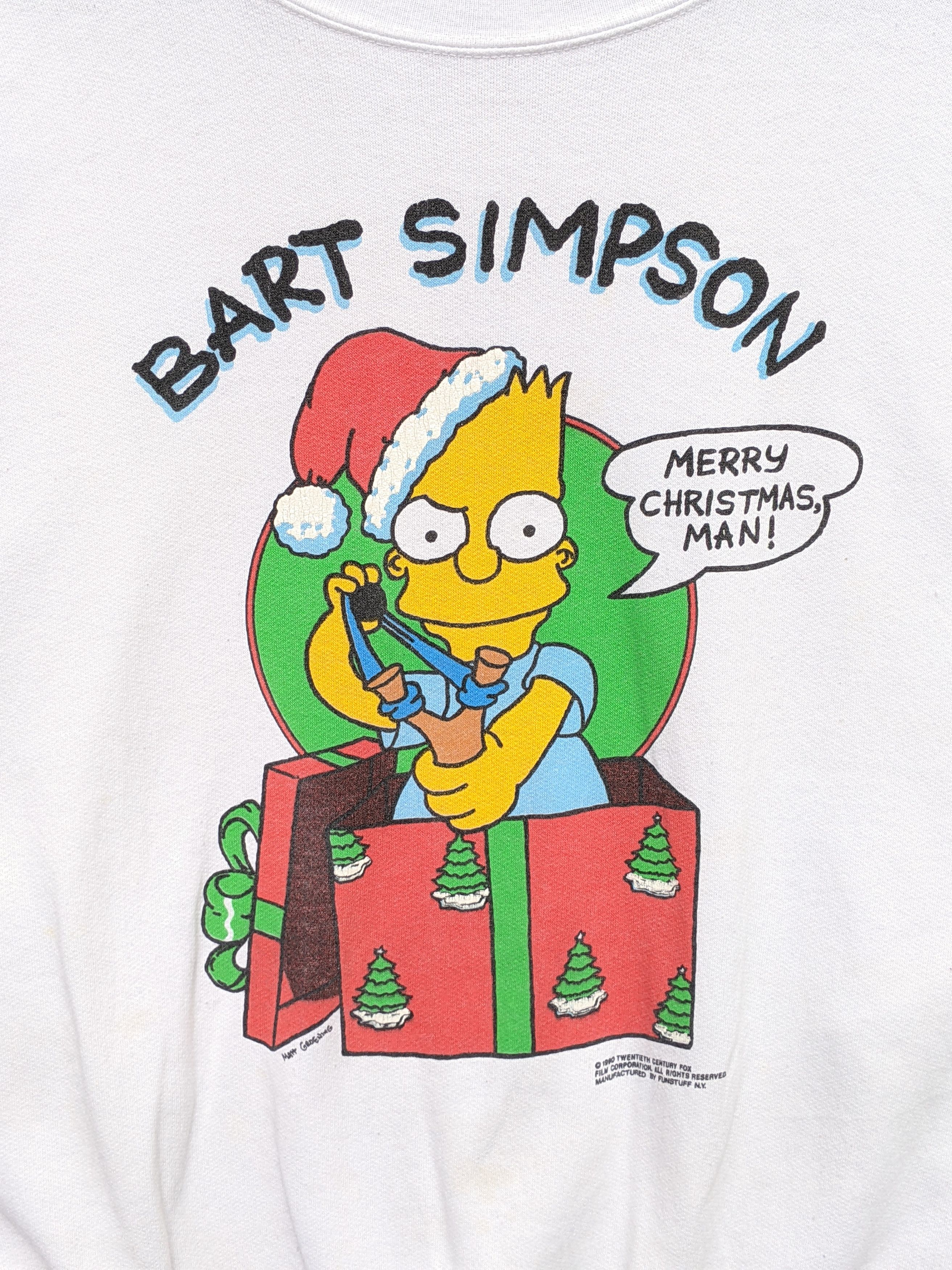 The Simpsons × Vintage Vintage 1991 Bart Simpson Sweatshirt Size US L / EU 52-54 / 3 - 3 Thumbnail