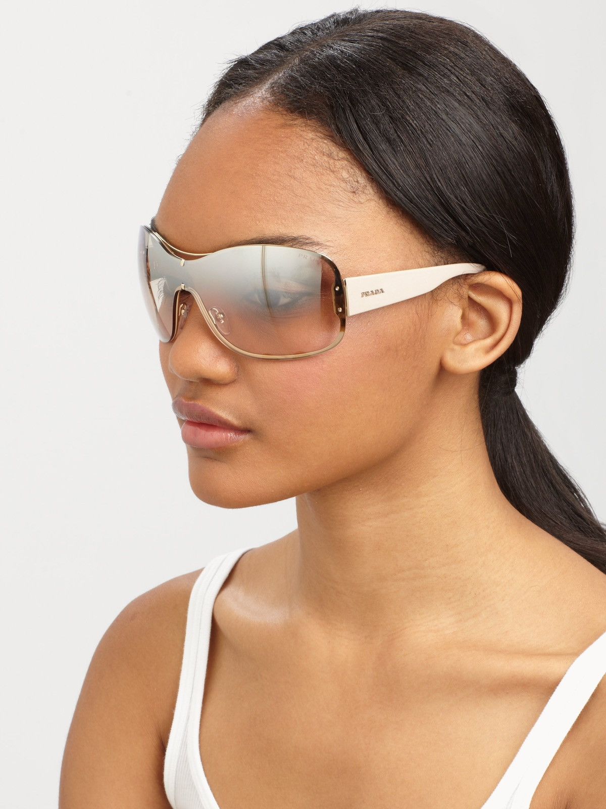 Prada × Vintage PRADA Mask Sunglasses SPR 06H Size ONE SIZE - 9 Thumbnail
