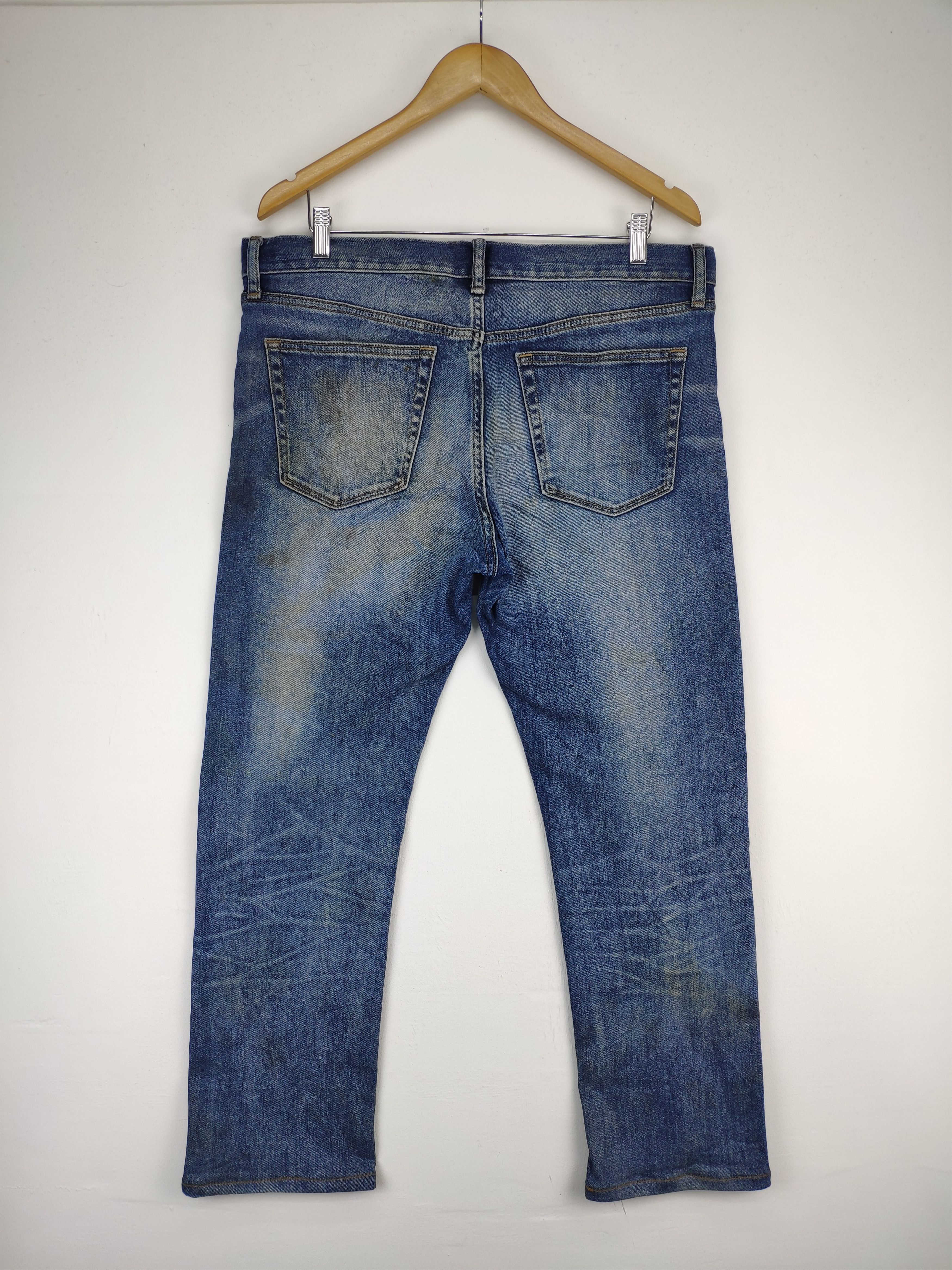 Japanese Brand 🇯🇵 Custom Made Uniqlo Jeans Distressed Kapital Boro Style Size US 36 / EU 52 - 16 Thumbnail