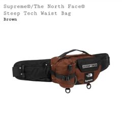 Supreme X The North Face Leather Mountain Waist Bag Dark Green