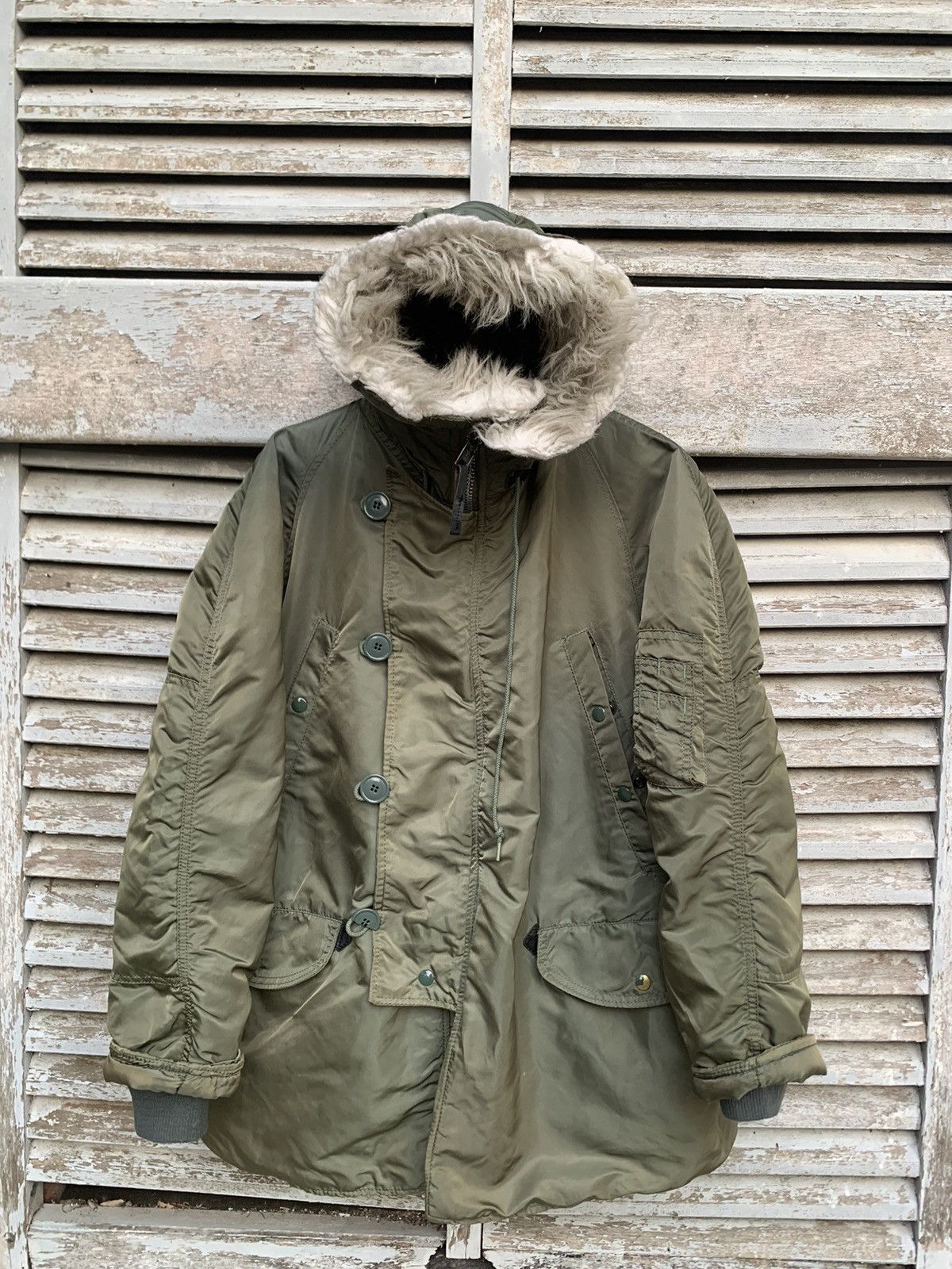 Alpha Industries 🪖Vintage FADED ALPHA INDUSTRIES EXTREME COLD WEATHER PARKA Size US L / EU 52-54 / 3 - 2 Thumbnail