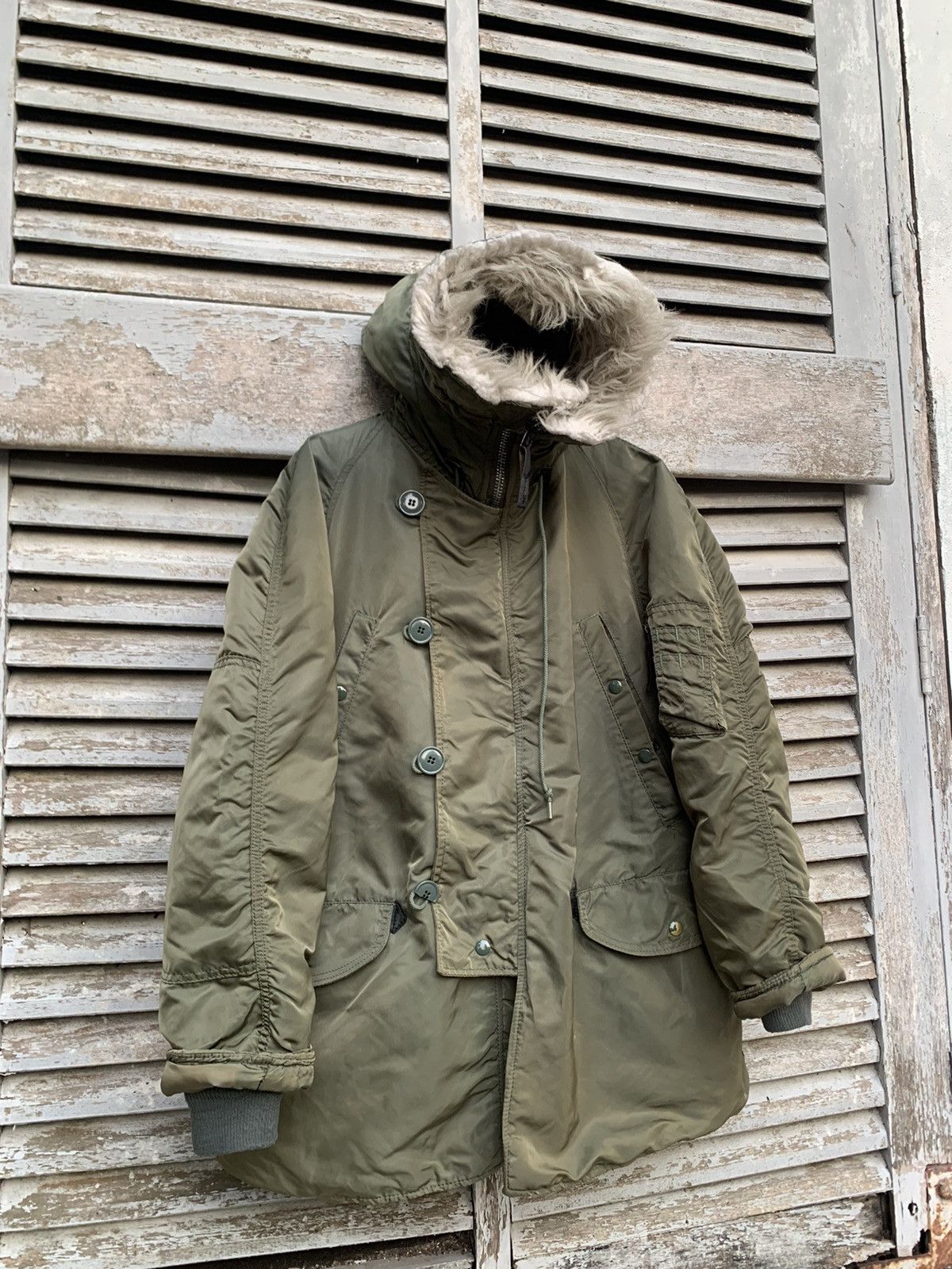 Alpha Industries 🪖Vintage FADED ALPHA INDUSTRIES EXTREME COLD WEATHER PARKA Size US L / EU 52-54 / 3 - 6 Thumbnail