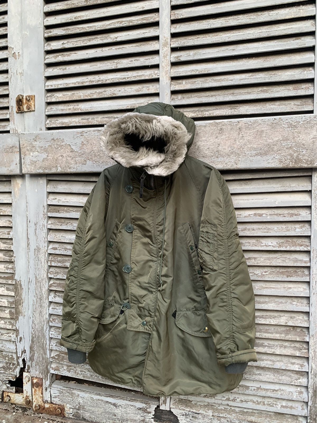 Alpha Industries 🪖Vintage FADED ALPHA INDUSTRIES EXTREME COLD WEATHER PARKA Size US L / EU 52-54 / 3 - 4 Thumbnail